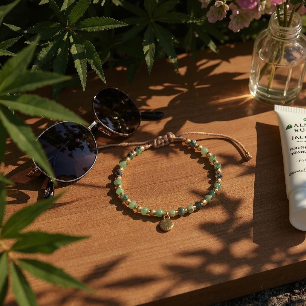 KARMA Armband Damenarmband Achat Edelstein Grün günstig online kaufen