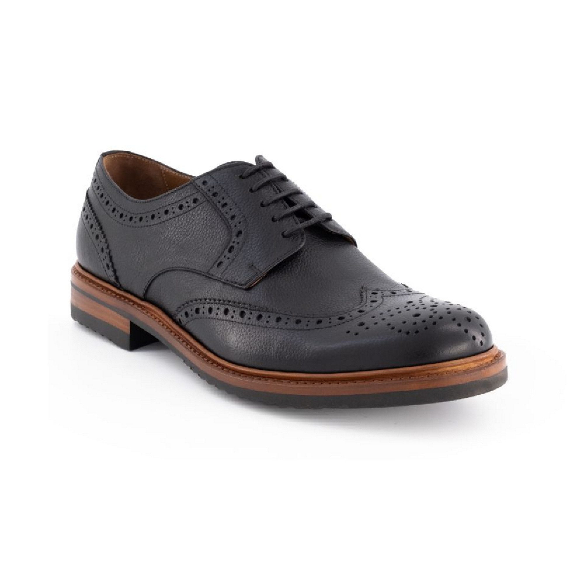 Prime Shoes Prime Shoes BOZEN Budapester Schnürschuh Buffalo-Black Schnürschuh