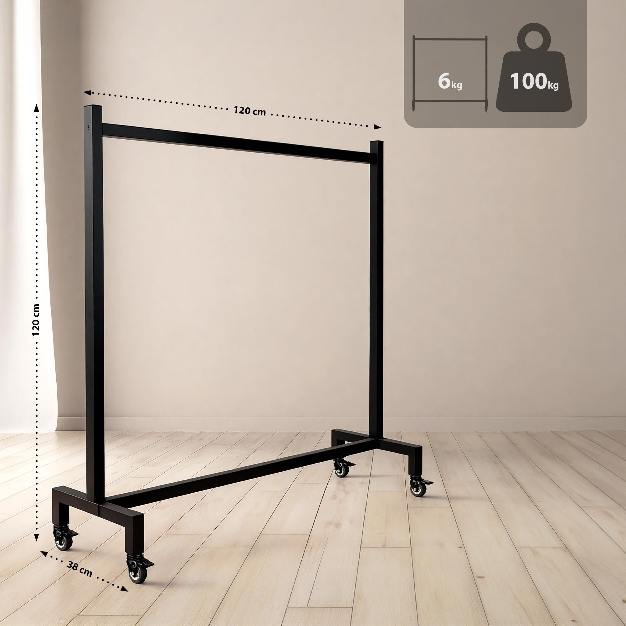 CLP Garderobenständer Kleiderständer Gisborne 120x38x120, (1er)