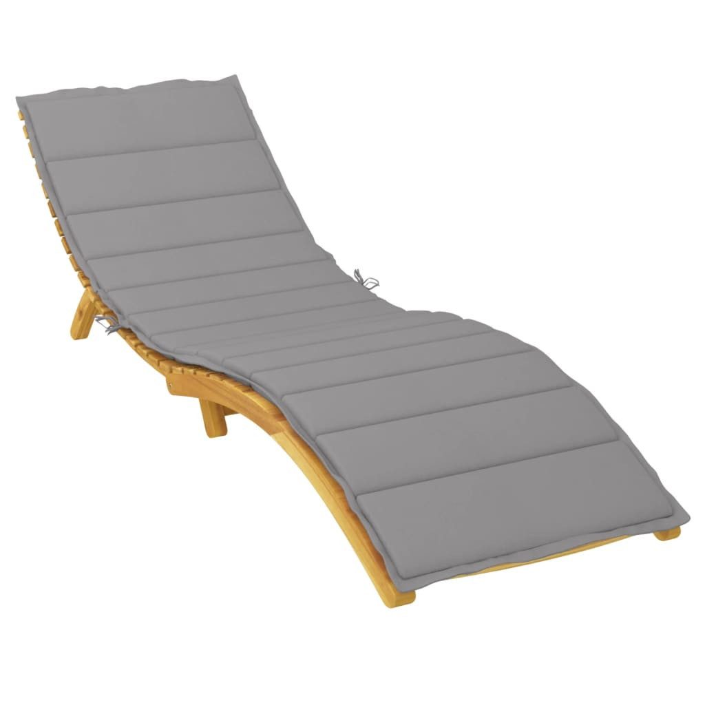 vidaXL Sitzauflage Sonnenliegen-Auflage Grau 200x70x3 cm Oxford-Gewebe, (1 St)
