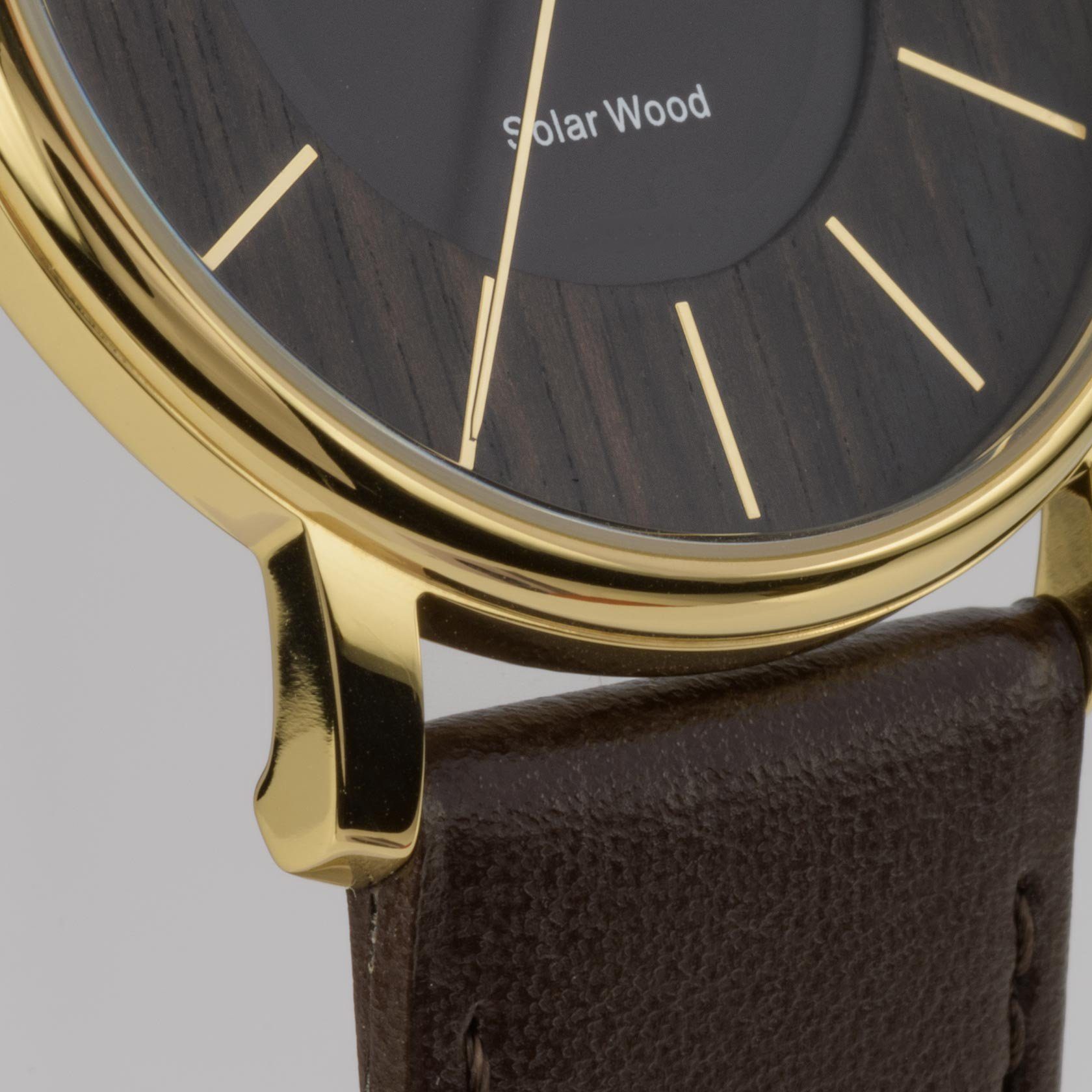 Jacques Lemans Solaruhr 1-2105B Wood, Solar Eco Power gold