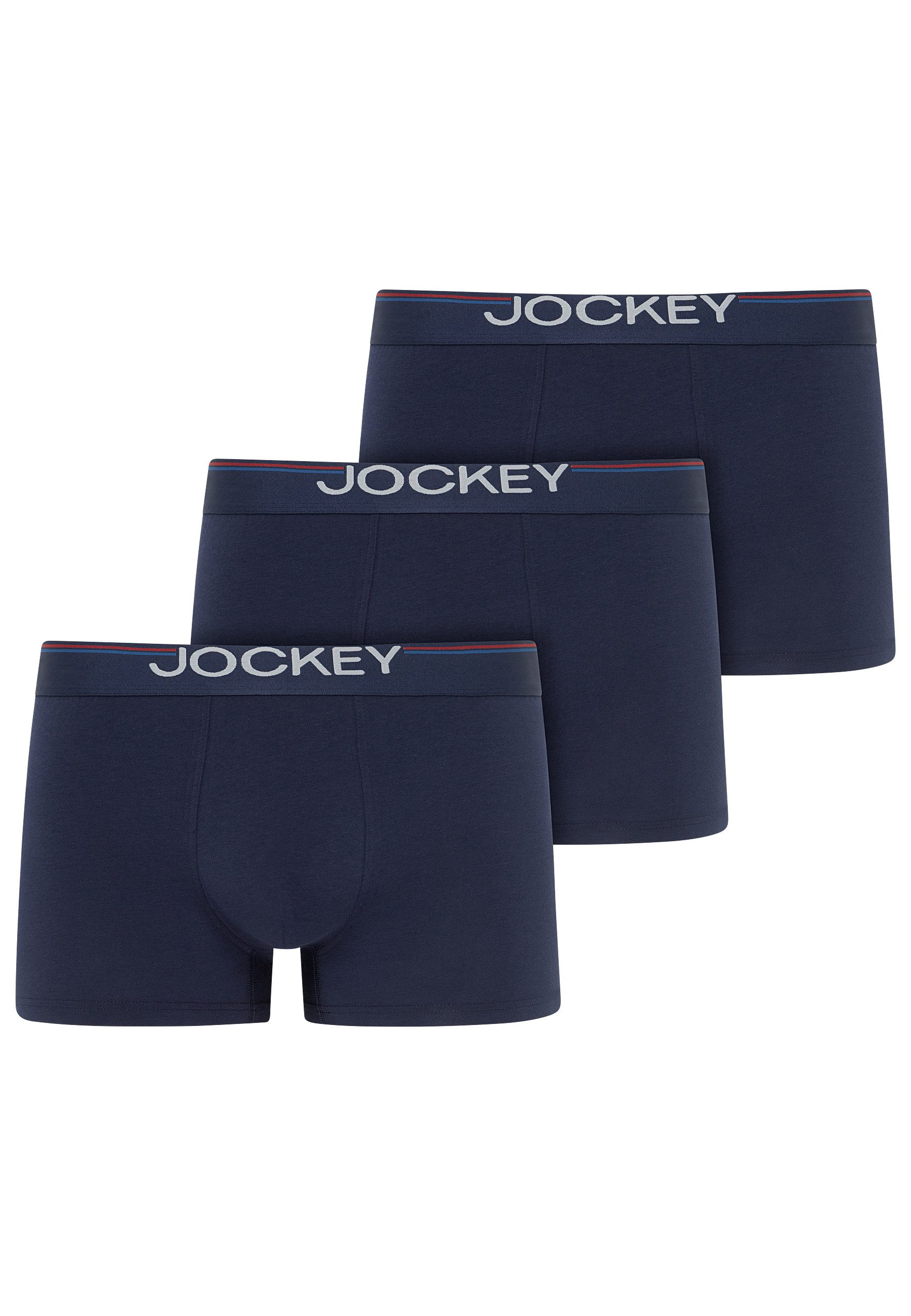Jockey Boxer Cotton Stretch (3er Pack) (3er Pack), atmungsaktiv, passgenauer Stretch