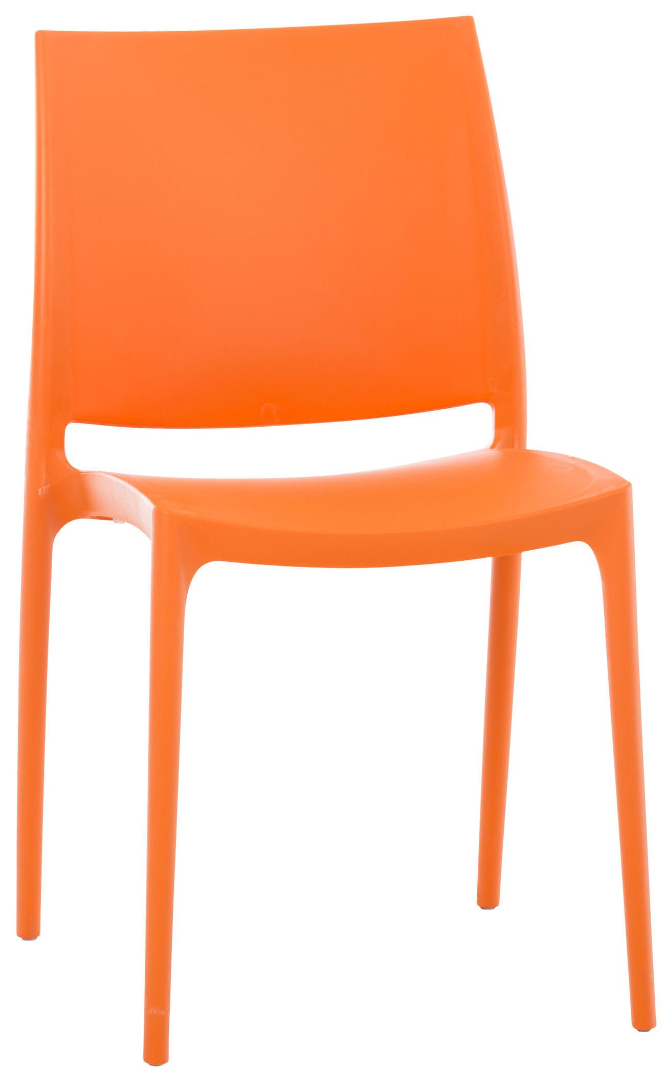 TPFGarden Gartenstuhl Maybrit - für Garten, Balkon, Terrasse - Farbe: orange (Hochwertiger und stabiler Gartenstuhl aus Polypropylen, 1 St), Balkonstuhl, Bistrostuhl - Maße (TxBxH): 50 x 44 x 81cm
