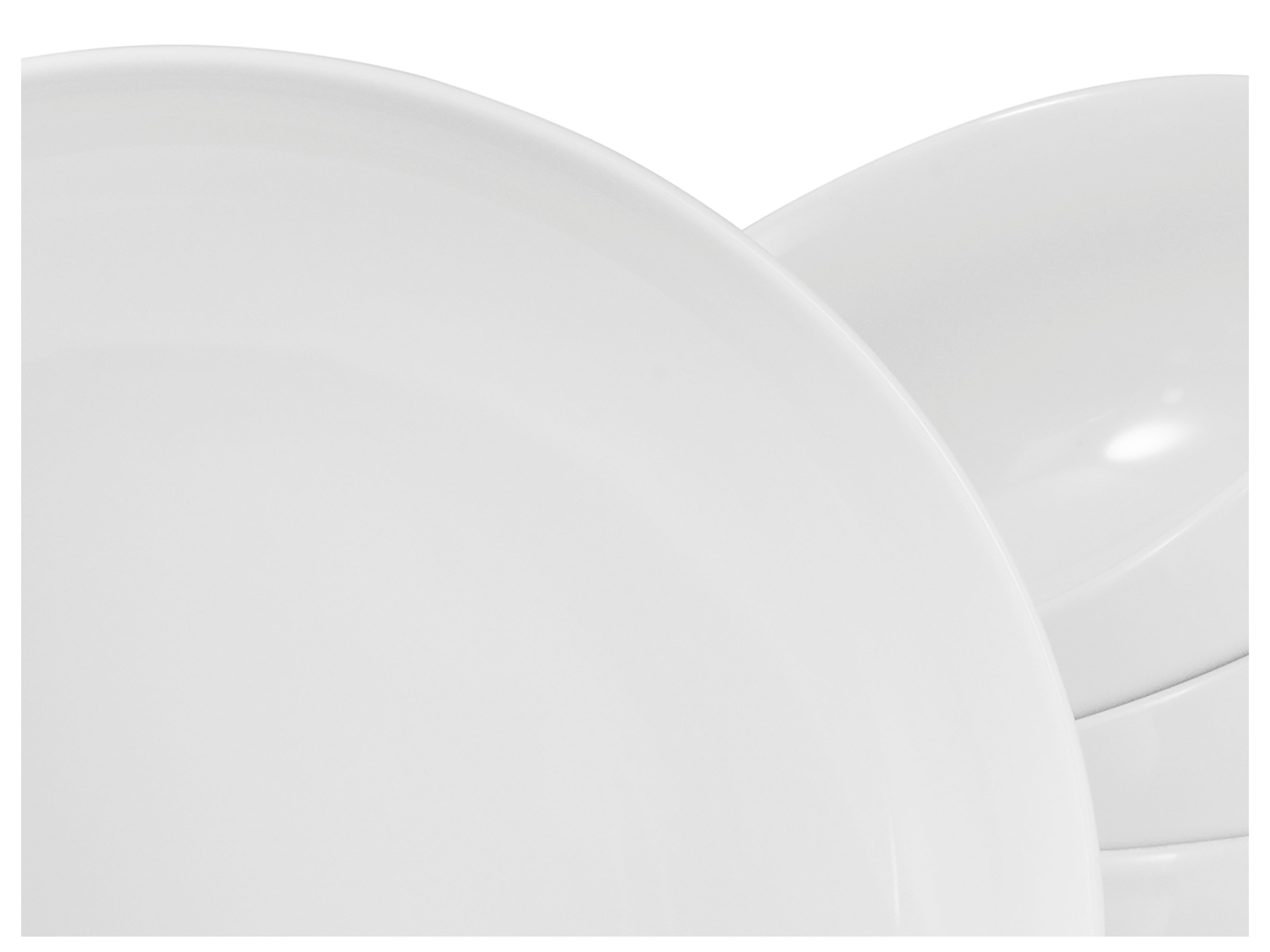 CreaTable Teller-Set Allround Weiß, Tellerset 12-tlg (12-tlg), 4 Personen, Porzellan, Teller Set, Daily Use, Zeitlos