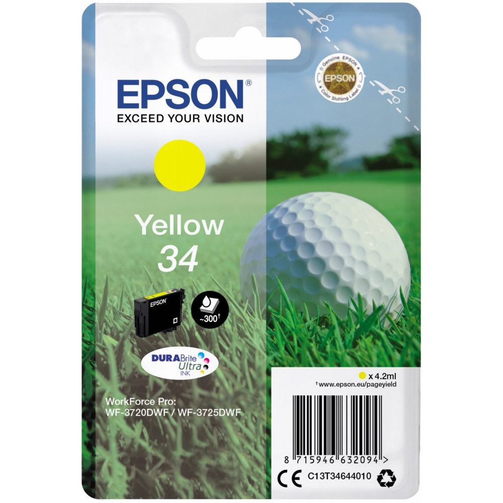 Epson Epson 34 DURABrite Ultra Tintenpatrone gelb - Druckzubehör. Tintenpatrone (Hochwertige Epson Tintenpatrone)
