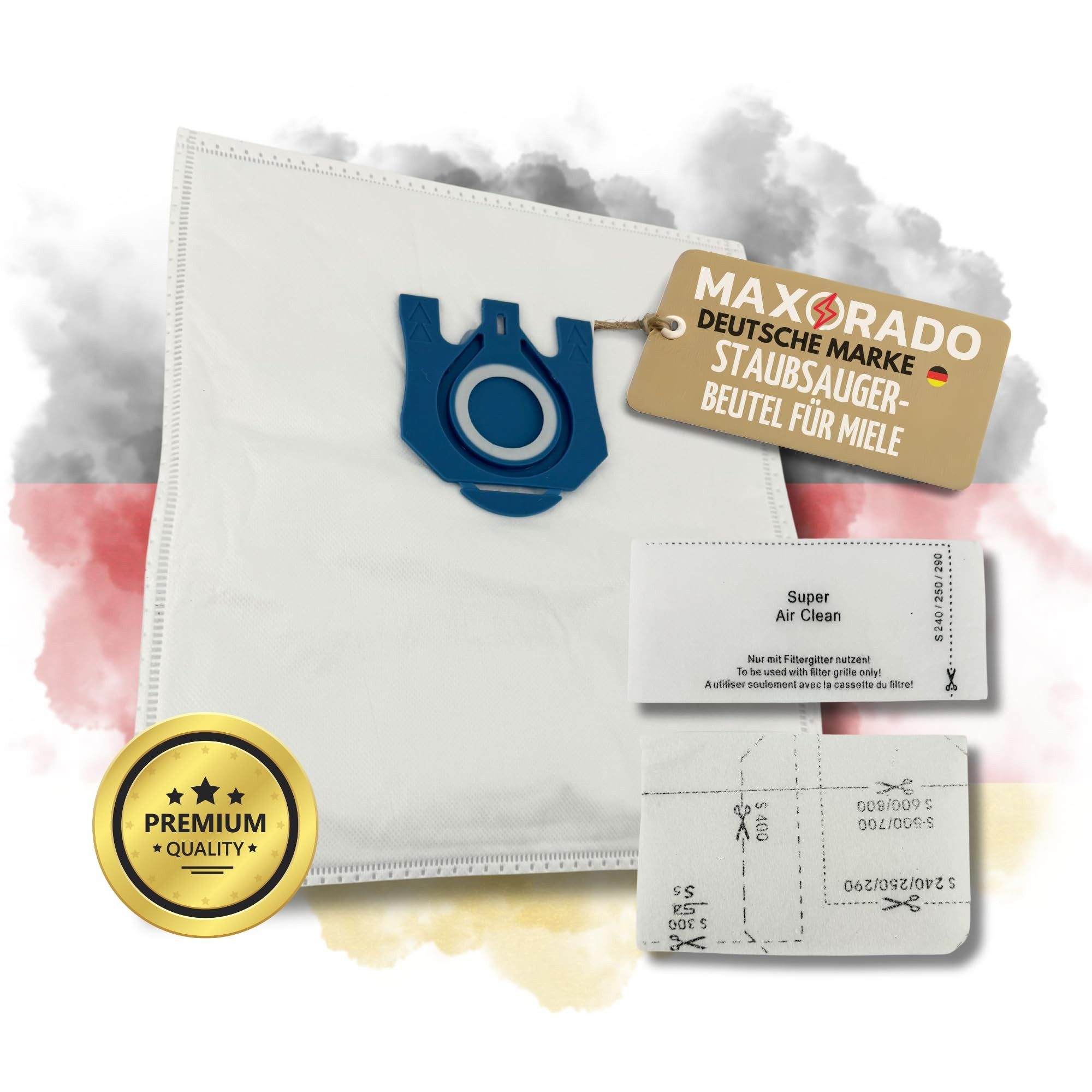 Maxorado Staubsaugerbeutel 20 Staubsaugerbeutel für Miele GN Serie S8340 S8360 Complete C2 C3, passend für Miele, S8360 Staubsauger Beutel Zubehör Ersatzteile S8