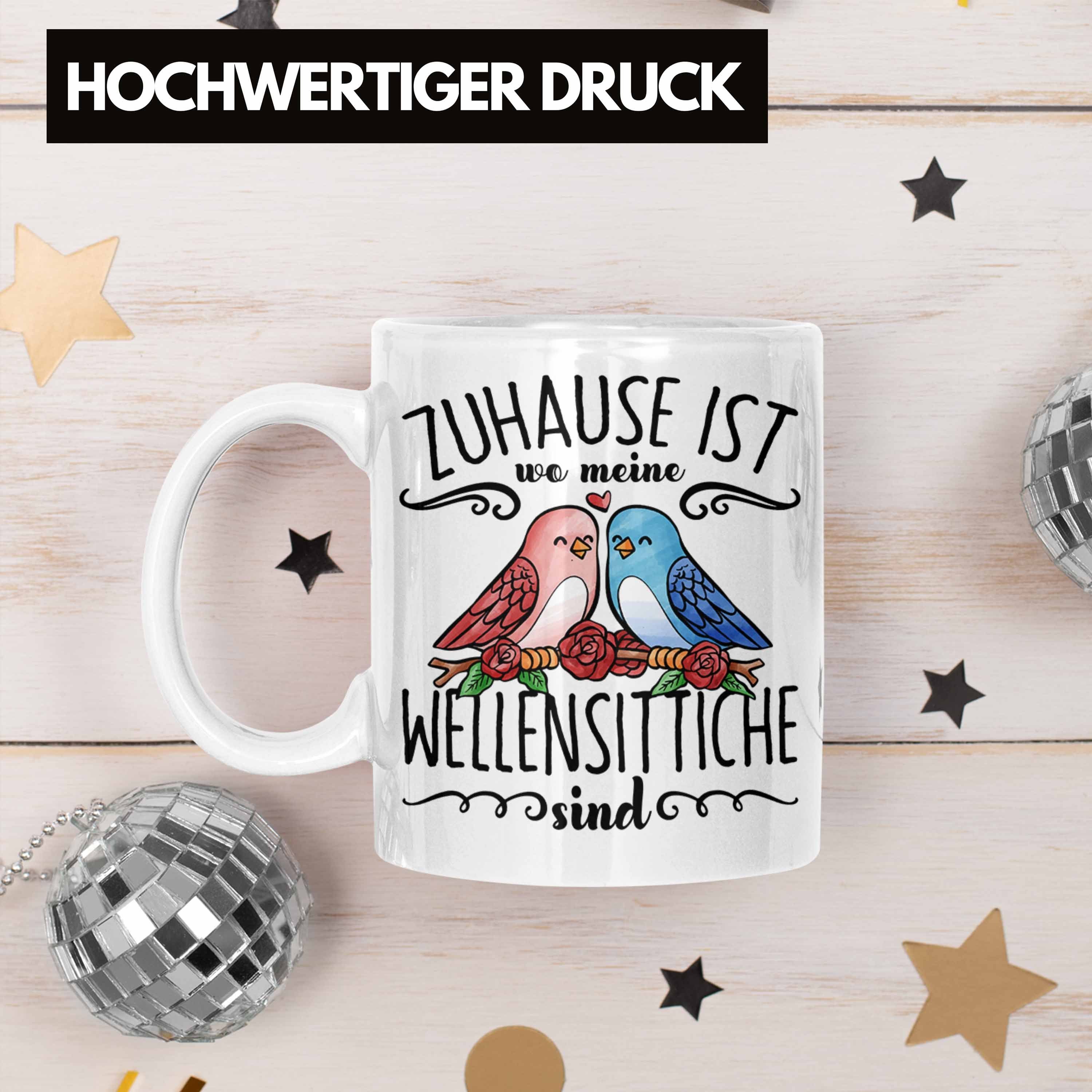 Tasse Zuhause Weiss Wellensittich Trendation Wellensittic Lustige Ist Tasse Meine Besitzer Wo