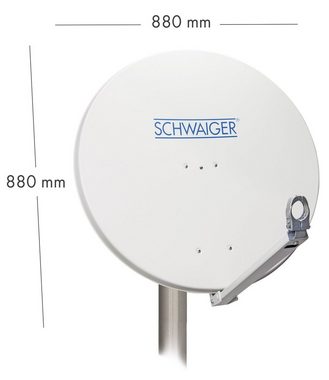 Schwaiger »SPI910.0« Sat-Spiegel (88 cm, Aluminium, hellgrau)
