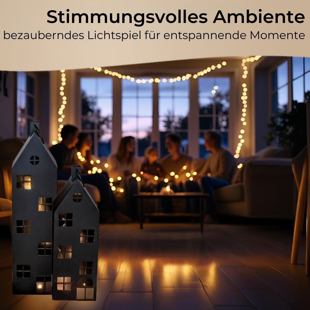 Topanbieter999 Kerzenlaterne (2er-Set), Weihnachtsdeko