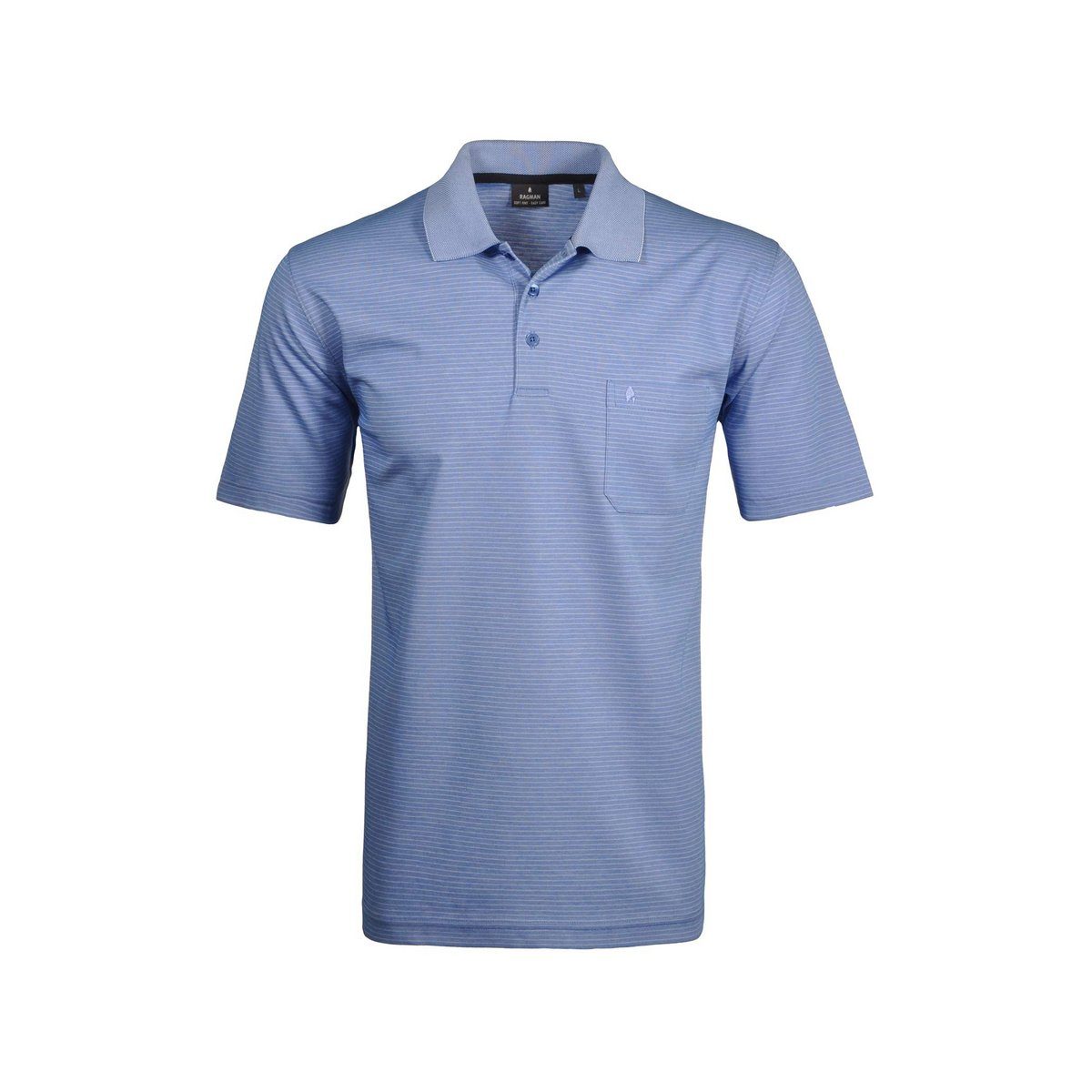 Poloshirt regular blau (1-tlg) BLAU 718 RAGMAN