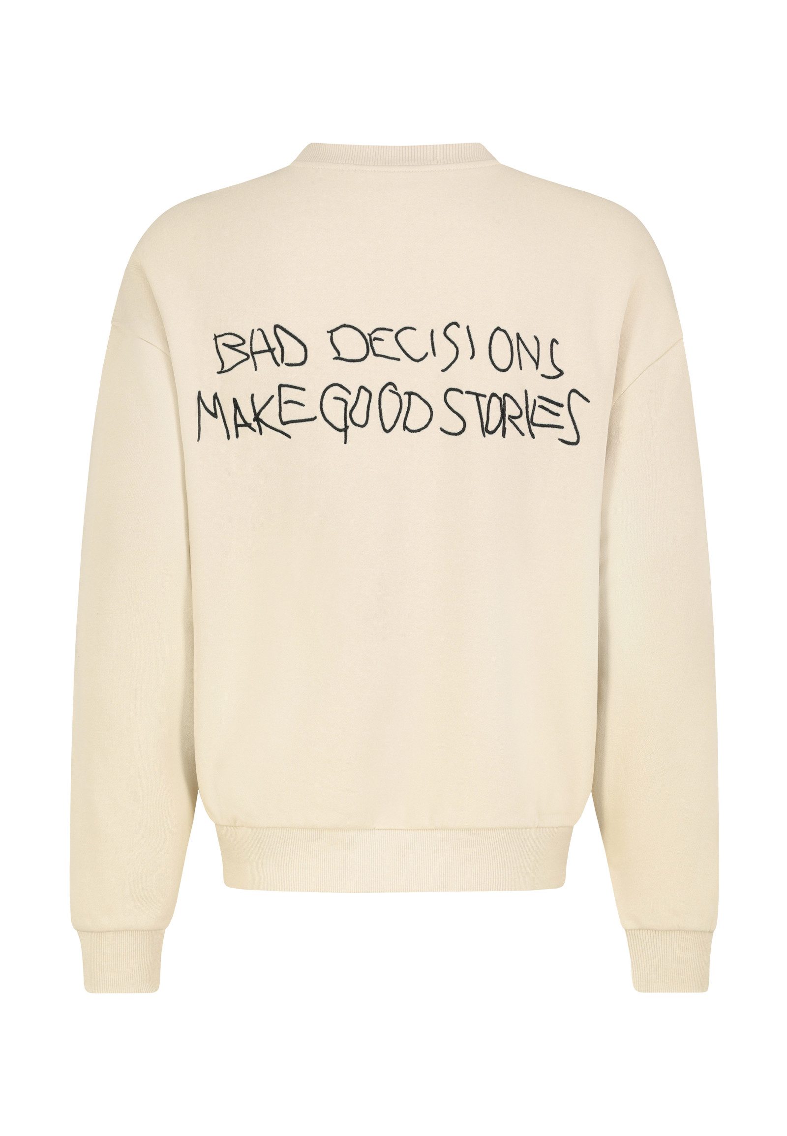 SUBLEVEL Sweatshirt Herren Pullover langarm oversize mit Stickerei Sweater, günstig online kaufen