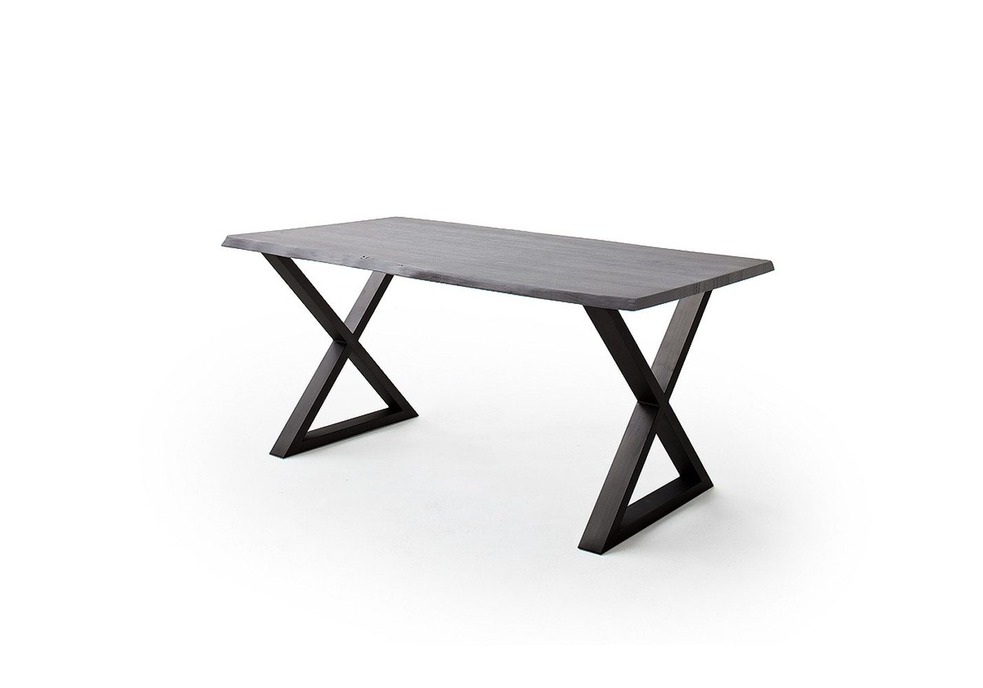 freiraum Baumkantentisch Calabria, in Akazie grau / anthrazit - 180x77,5x100 (BxHxT)