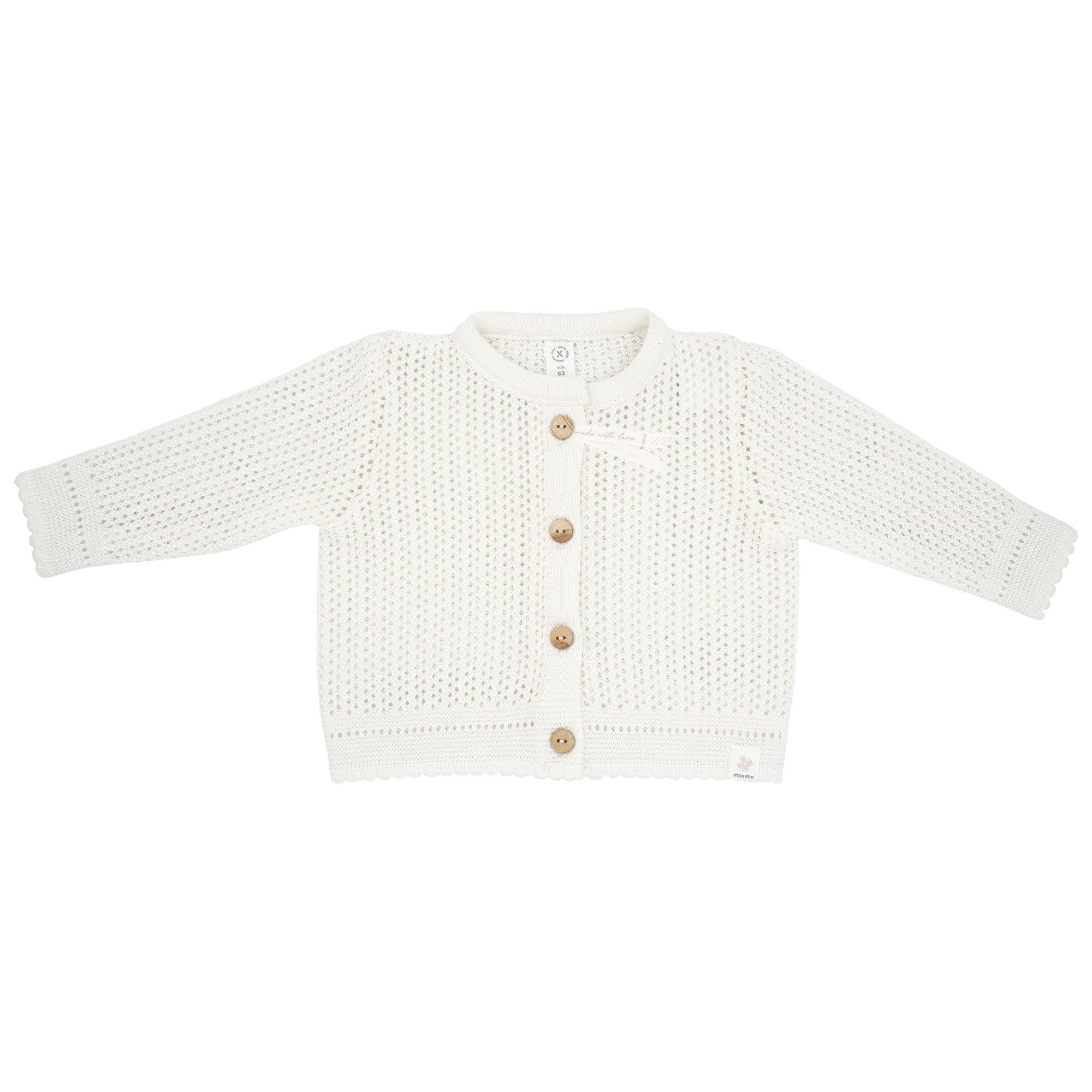 MAXIMO Fleecejacke GOTS BABY-Strickjacke,Struktur Knöpfe