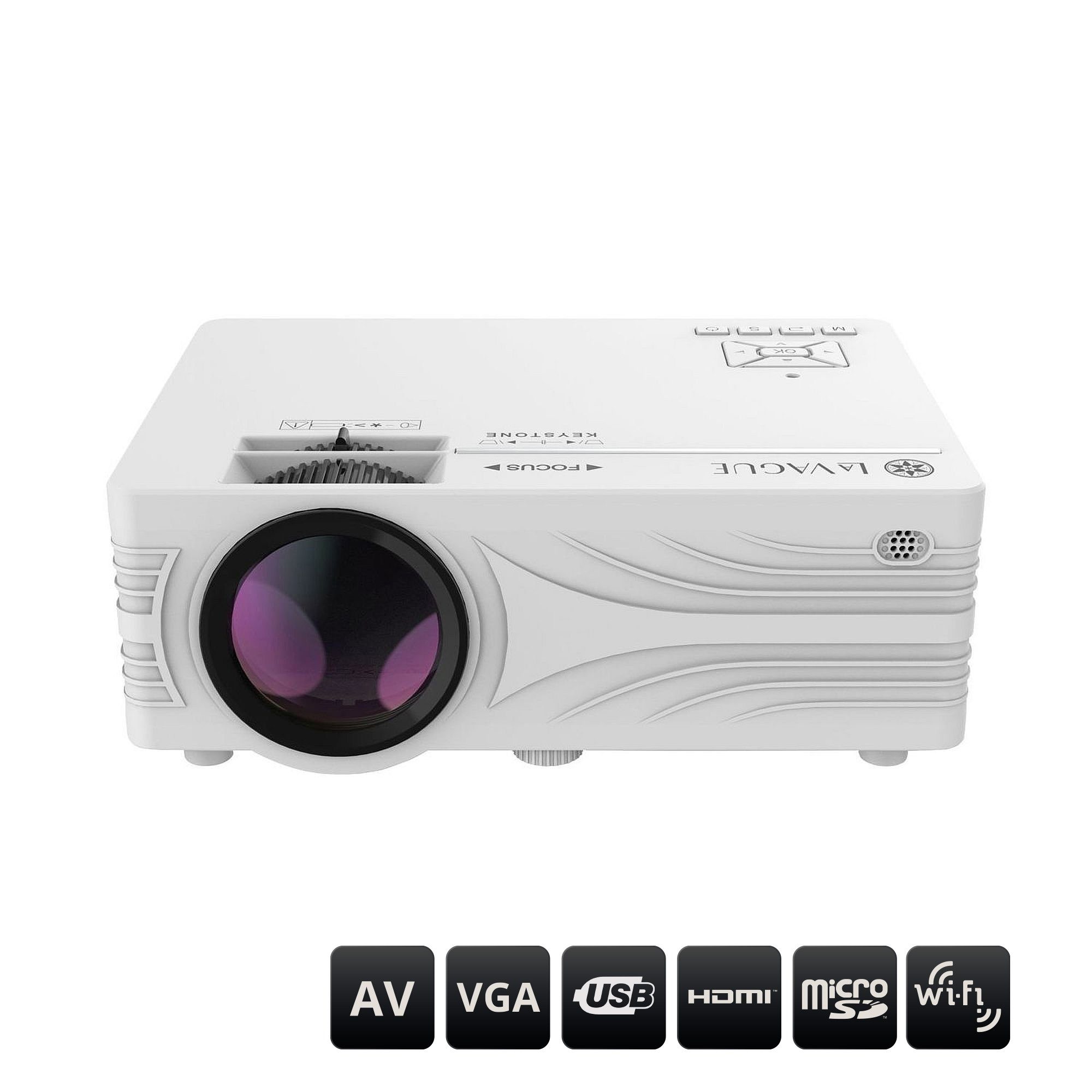 (2000 x LED-Projektor) 1080 weiß px, lm, 1000:1, led-projektor LED-Beamer 1920 LA VAGUE WI-FI LV-HD240