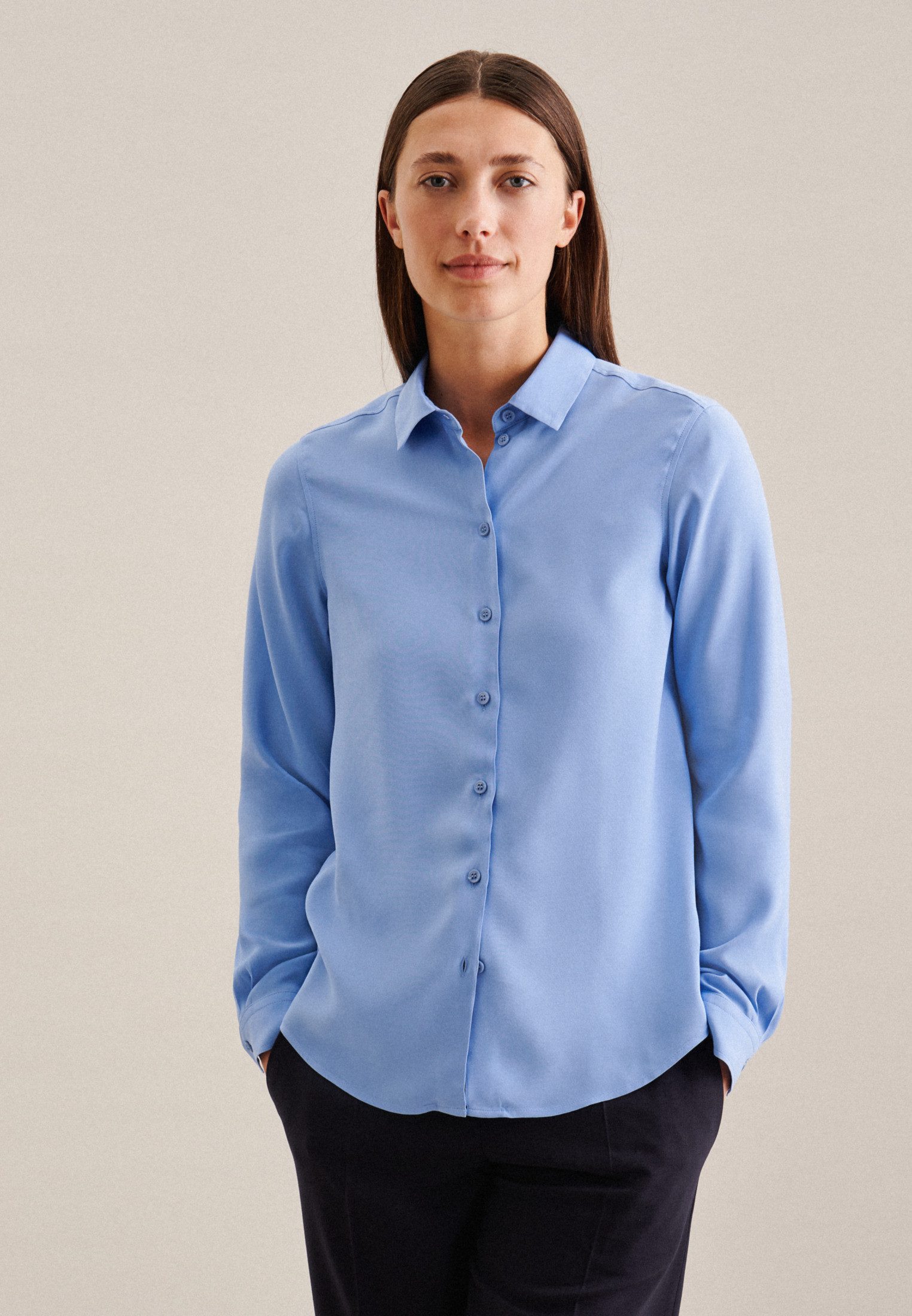 seidensticker Hemdbluse 1/1 Kragen Uni günstig online kaufen