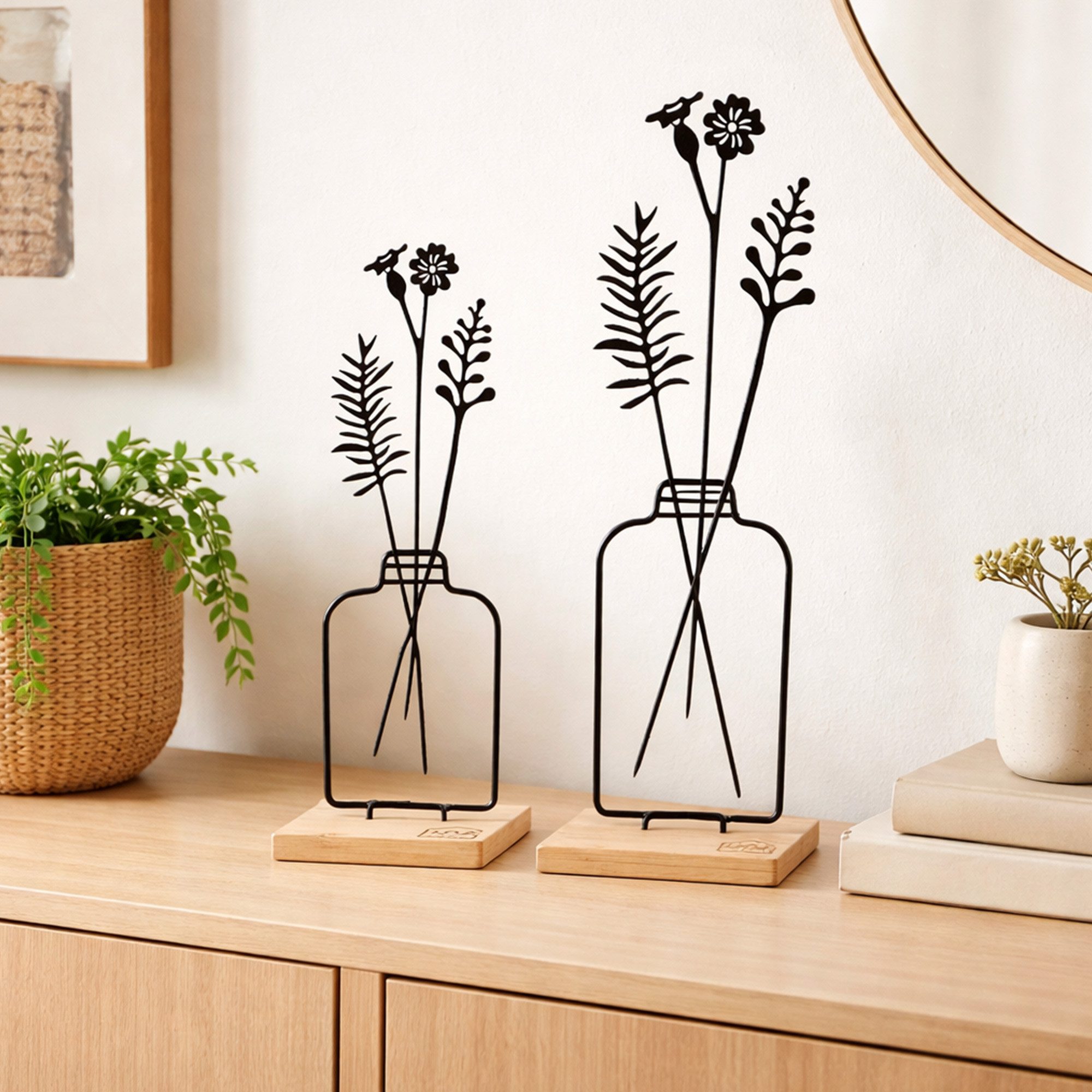 UNUS HOME Dekofigur Aufsteller Blumenvase 2er Set (2er Set in unterschiedli günstig online kaufen