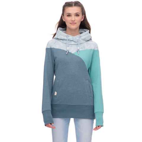 Ragwear Kapuzensweatshirt CHELLI mit Colorblock Muster