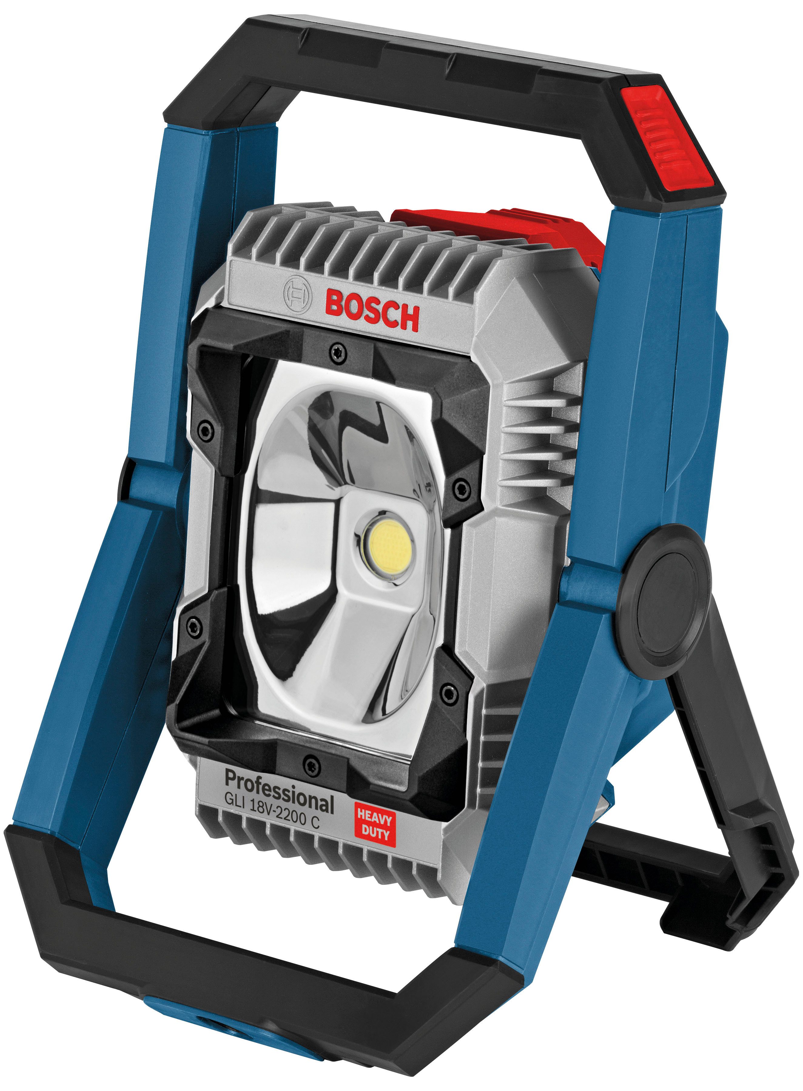 Bosch Professional Baustrahler »GLI 18V-2200 C« aus dem 18V-Sortiment, LED fest integriert, vielseitig, robust mit 2.200 Lumen, ohne Akku …