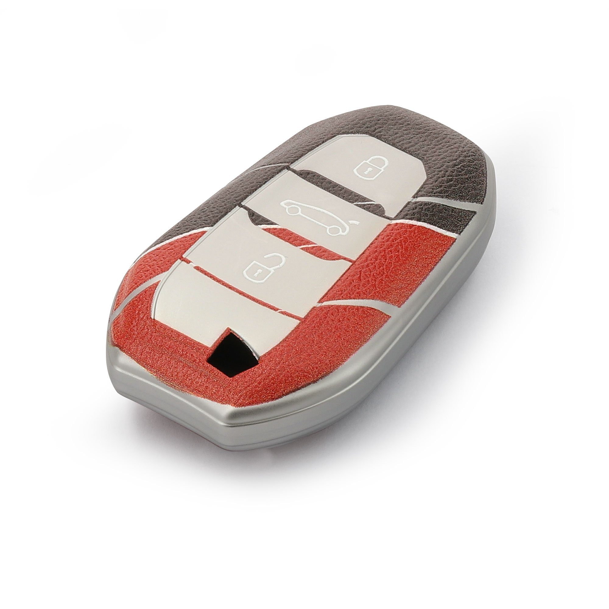 Grau Autoschlüssel für kwmobile Citroen, Schlüsselhülle TPU Peugeot Hülle Schlüsseltasche Schutzhülle Cover