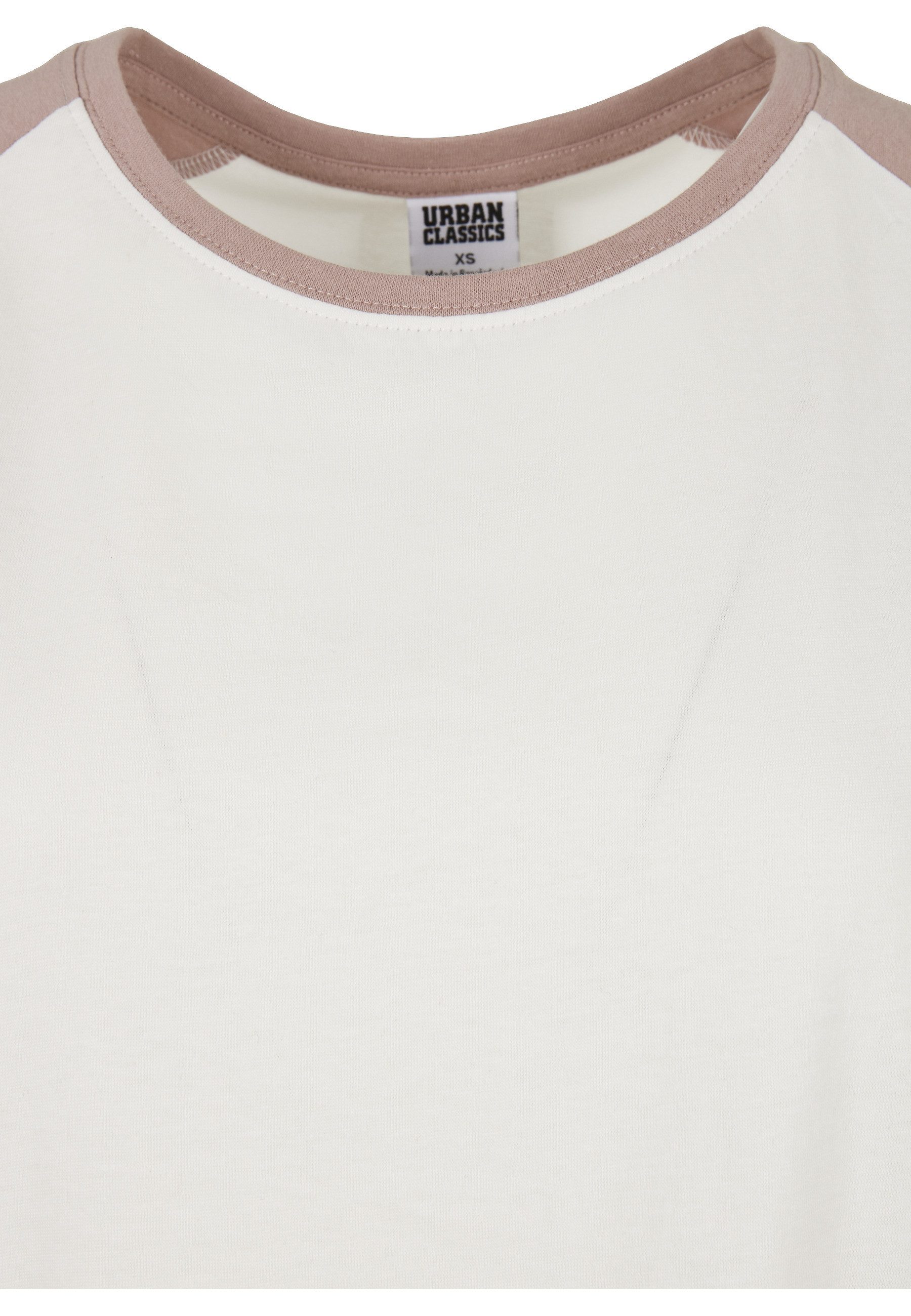 URBAN CLASSICS Kurzarmshirt Urban Classics Damen Ladies Contrast Raglan Tee (1-tlg)