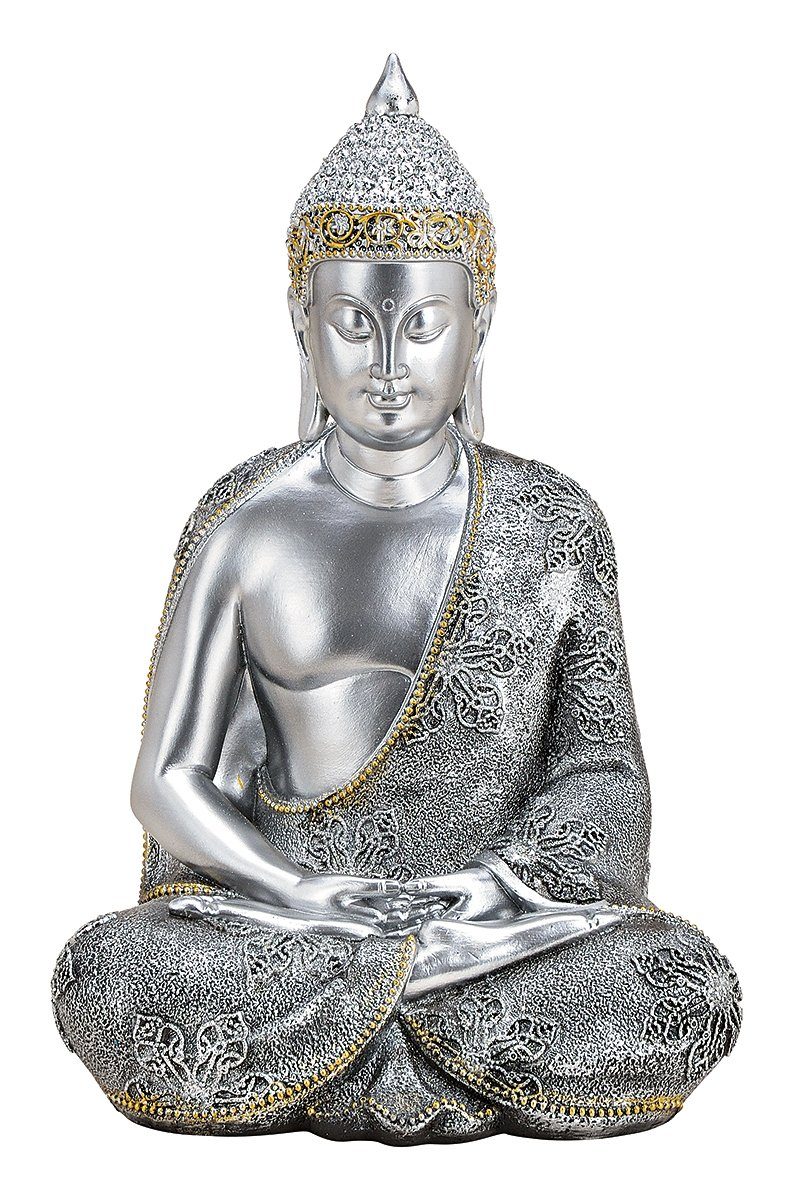 NO NAME Buddhafigur sitzend, H Dekofigur, 36 Skulptur, cm, Sammlerfigur, Buddhafigur, Weihnachtsfigur meditierend