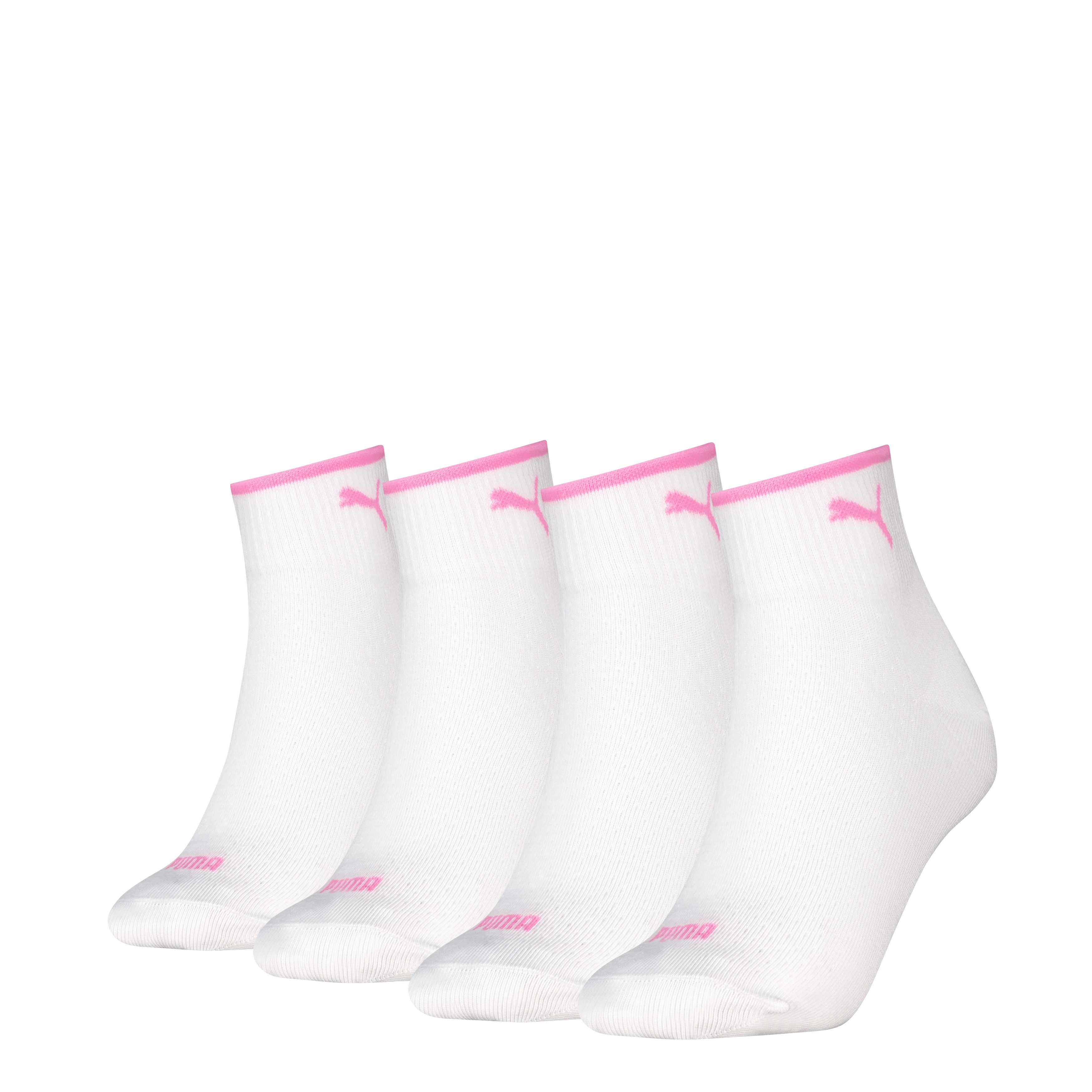 PUMA Kurzsocken PUMA WOMEN QUARTER 4P ECOM (4 Paar) mit atmungsaktivem Materialmix