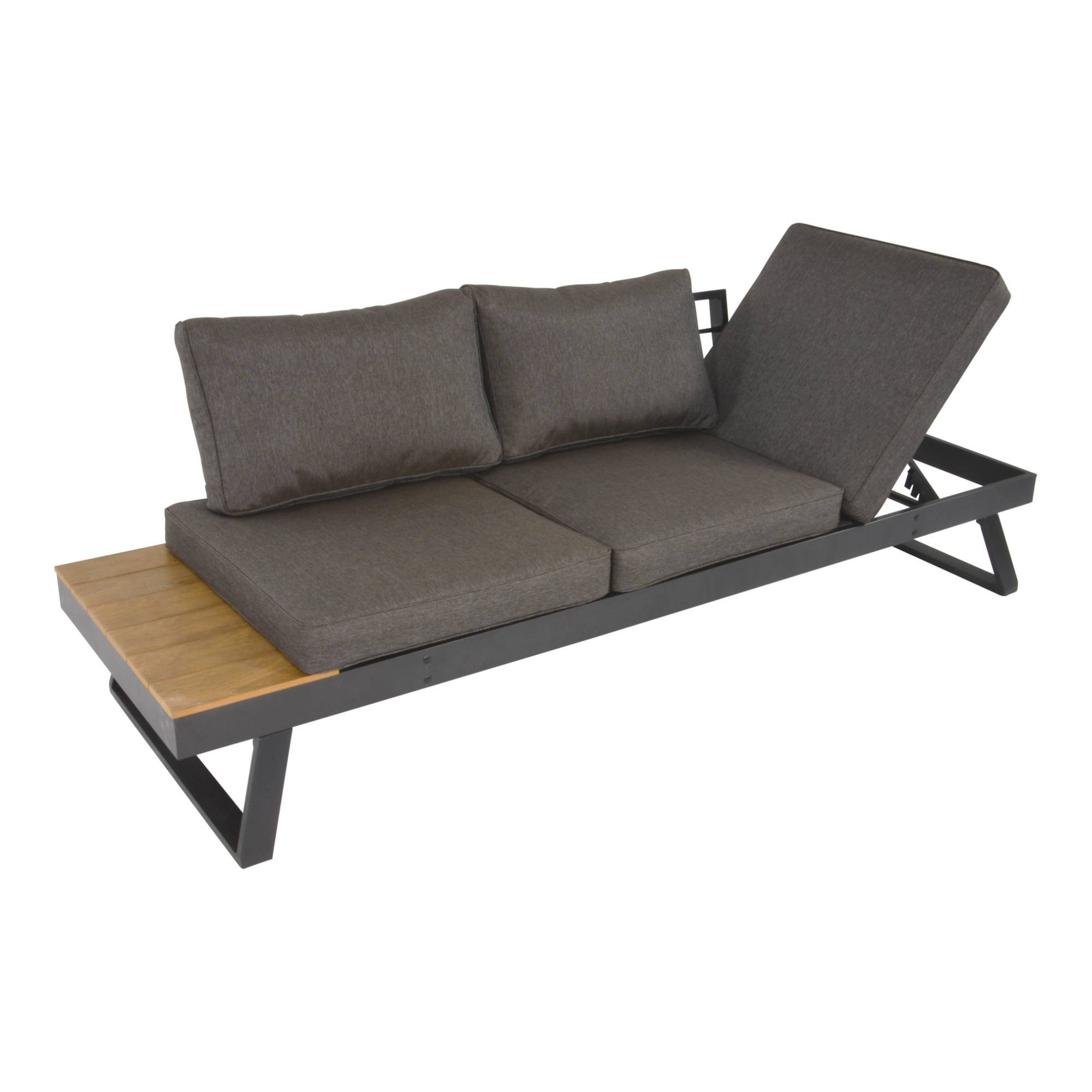 GMD Living Gartenlounge-Bank AREZZO, Loungebank/Loungebett mit Seitentisch, 228 cm, Wetterfest