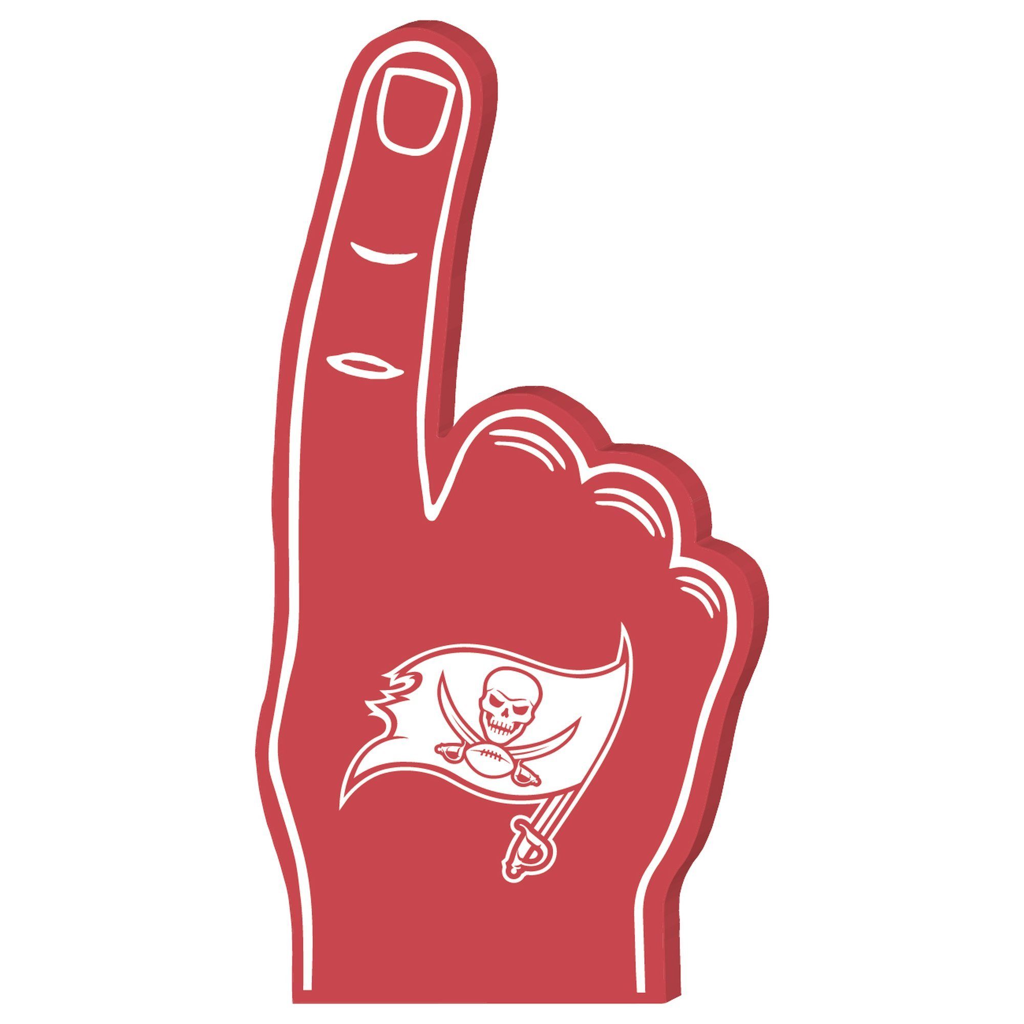 Great Branding Multifunktionstuch NFL Game Tampa Bay Buccaneers Foam Finger Winkeha | Multifunktionstücher