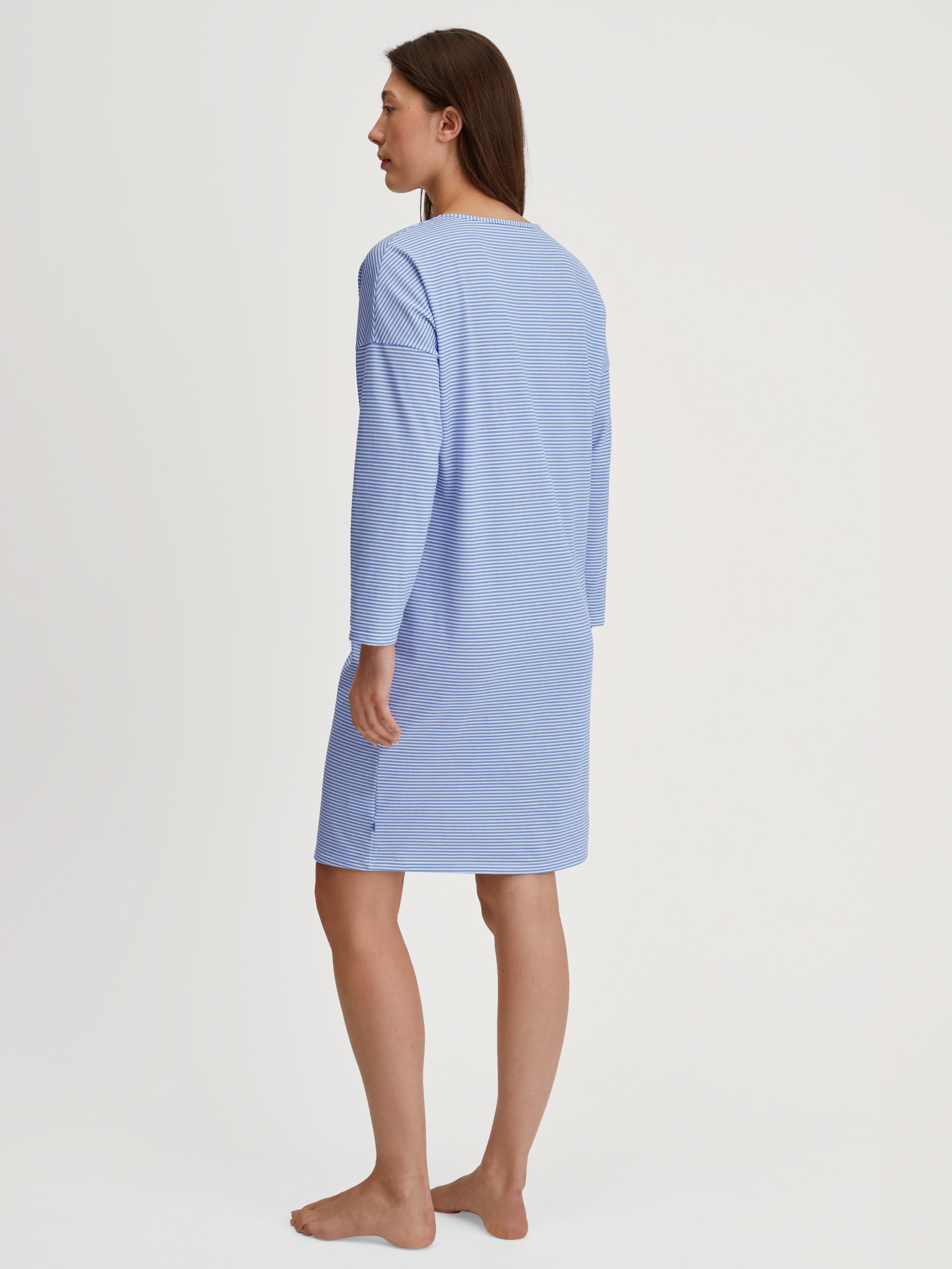 CALIDA Nachthemd Lovely Nights Langarm, Rundhals, Pure Cotton, Single Jersey, weich, atmungsaktiv