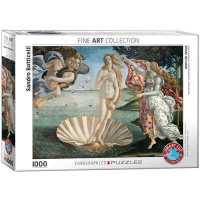 empireposter Puzzle Sandro Botticelli - Geburt der Venus - 1000 Teile Puzzle Format 68x48 cm., 1000 Puzzleteile