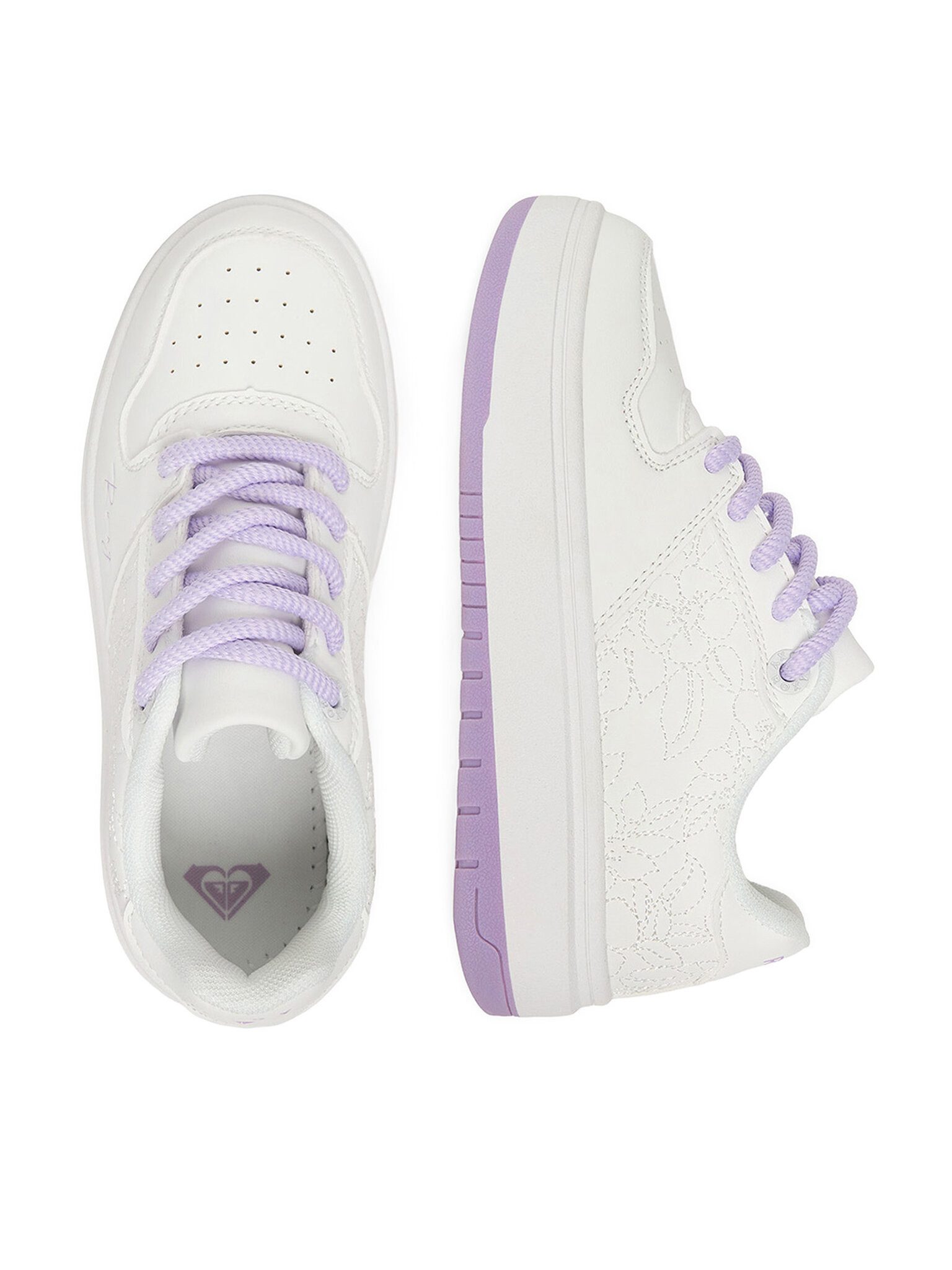 Roxy Roxy Sneakers Mädchen Weiß ROXY-CEOWB-3512701 Weiß Lila Sneaker – Bild 4 von 5