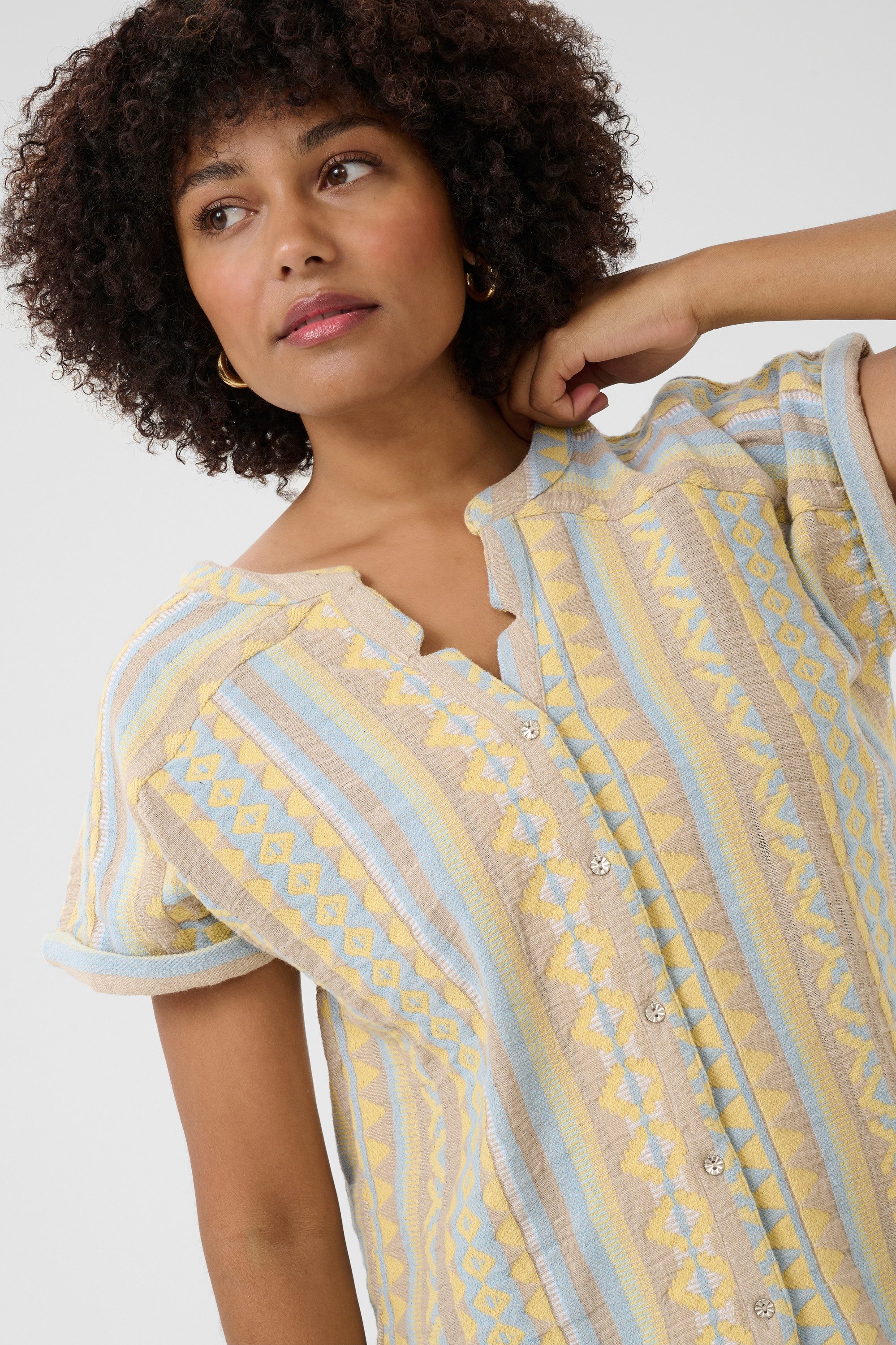 Cream Kurzarmbluse Kurzarm-Bluse CRSola