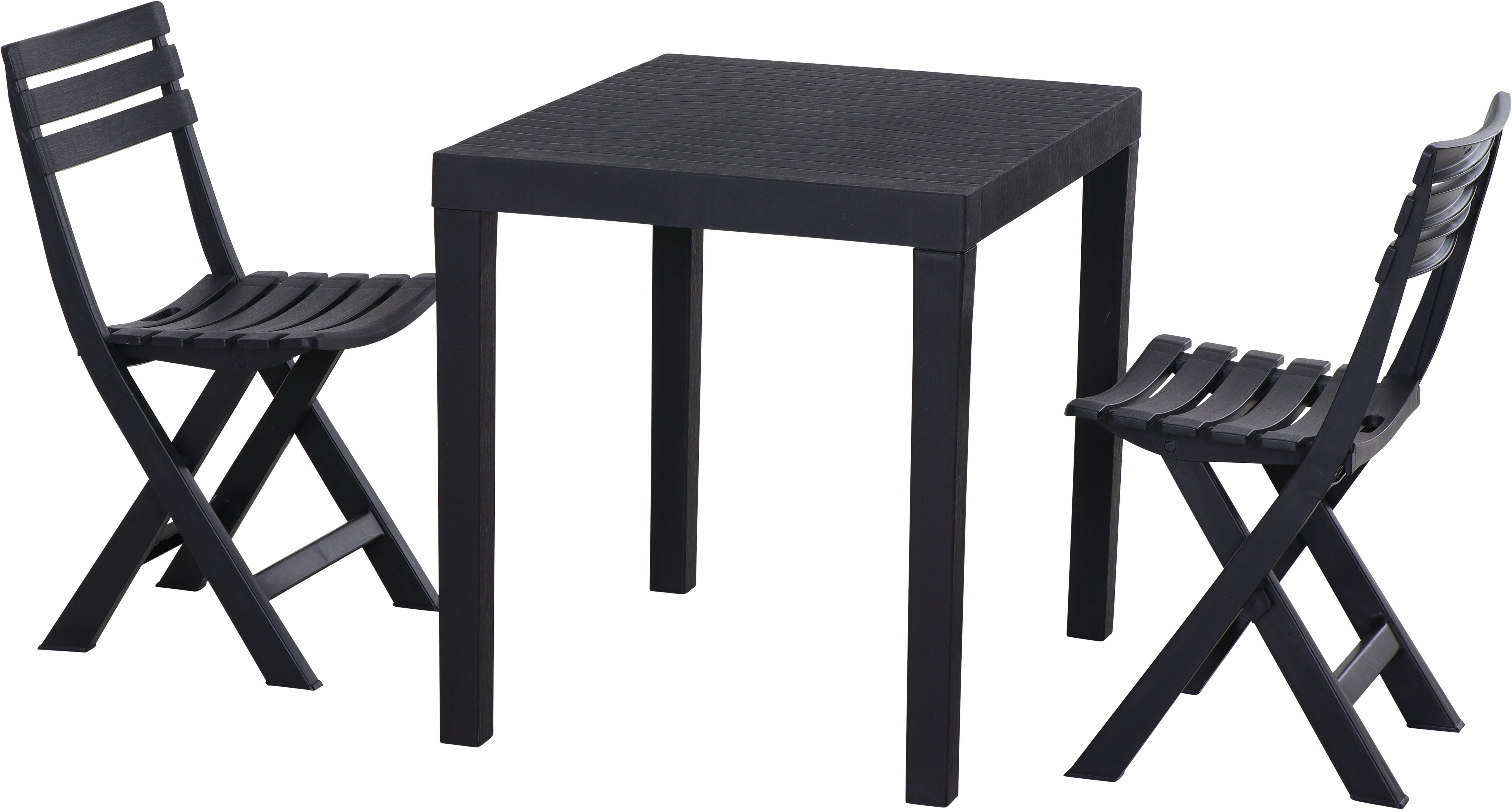 Progarden Balkonset Club, (Set, 3-tlg), anthrazit 3-teilig