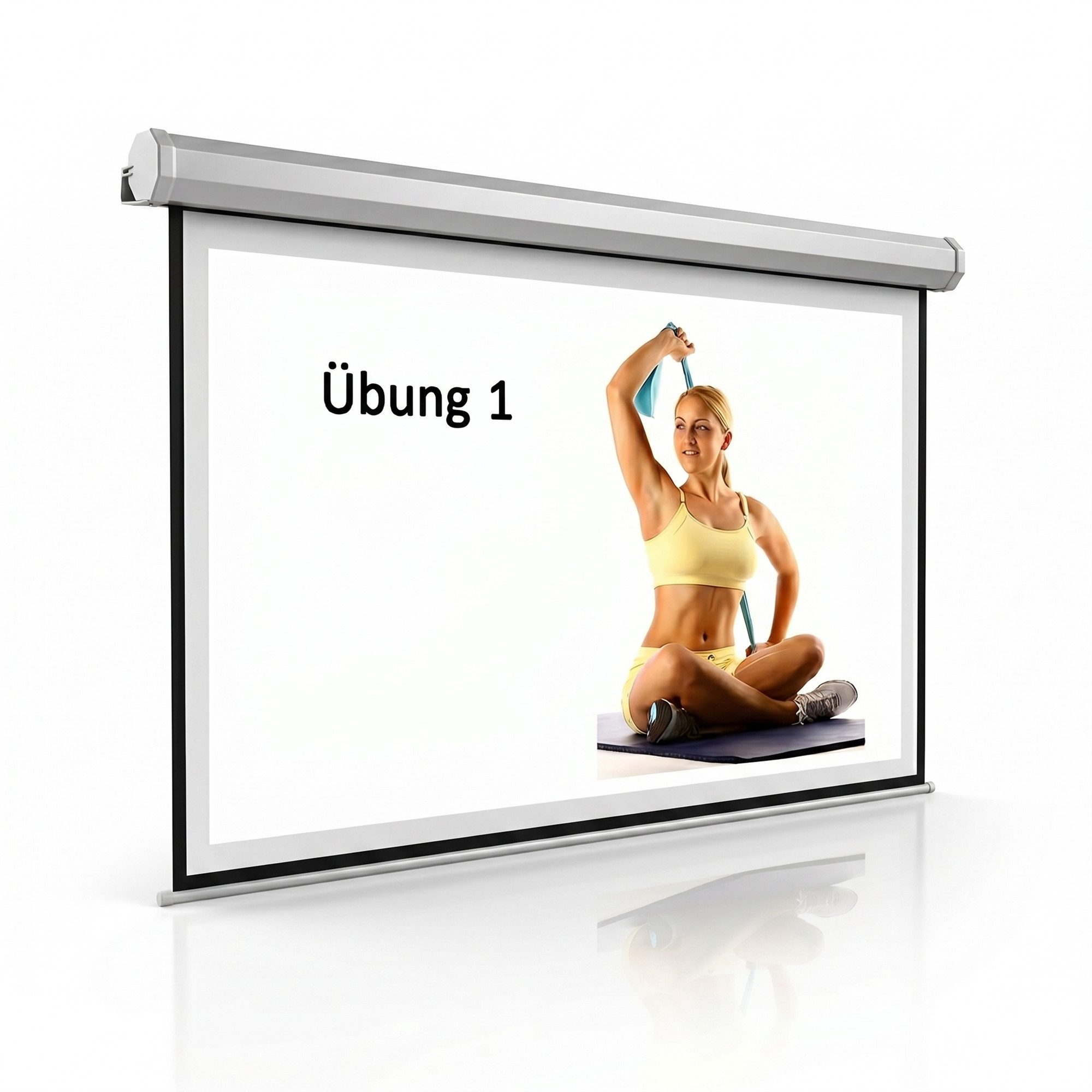 Mucola Motor Leinwand 244x182 Beamerleinwand Beamer inkl FFB Heimkino Motorleinwand (HDTV tauglich)