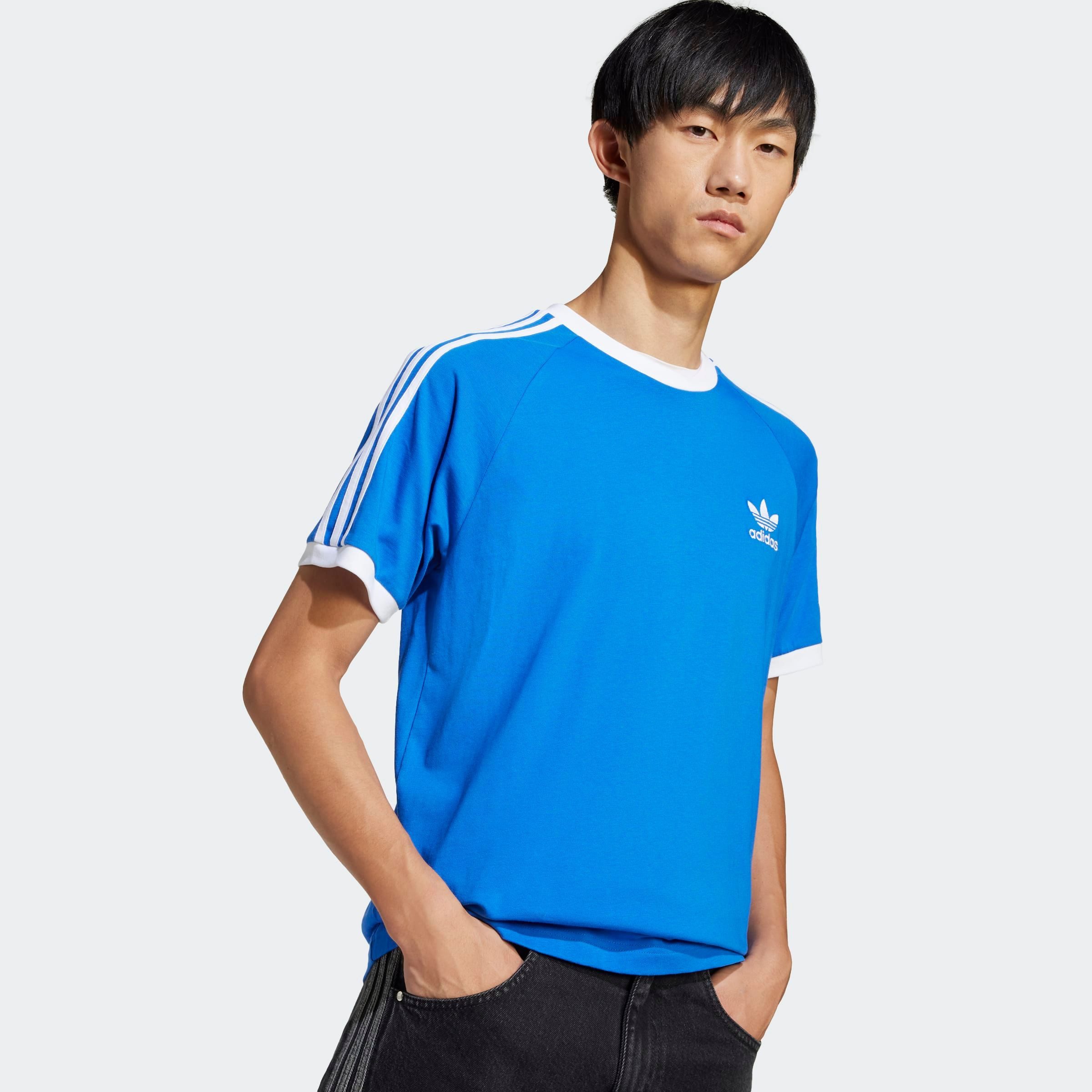 adidas Originals T-Shirt 3-STRIPES TEE schmale Passform, Kurzarm, mit kontrastierendem Saum, aus Baumwolle