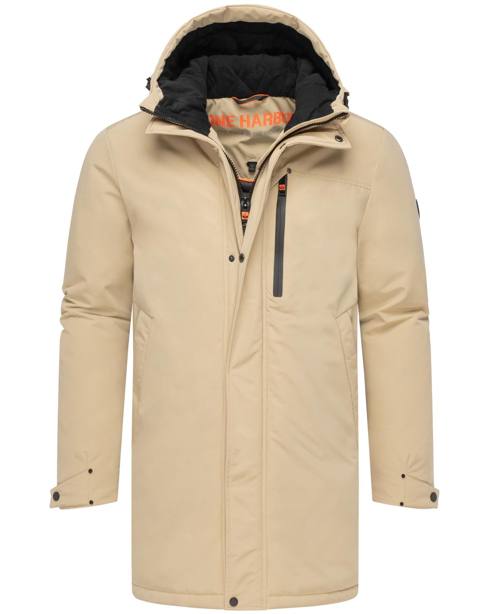 Stone Harbour Wintermantel Phinoo XX Warmer Herren Winterparka mit gefütterter Kapuze – Bild 4 von 5