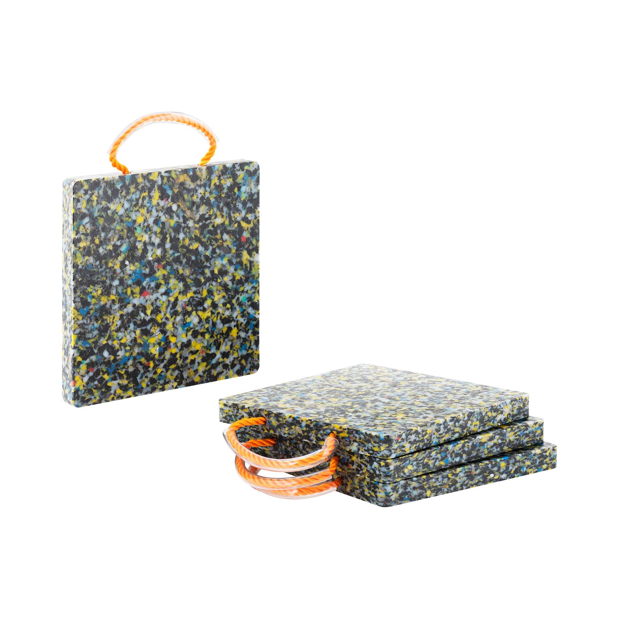MSW Kranplatten 30x30x3 Cm – Bis 7.000 Kg Belastbar, Aus PE-HD Kunststoff, 4 Stück Mit Abgerundeten Ecken
