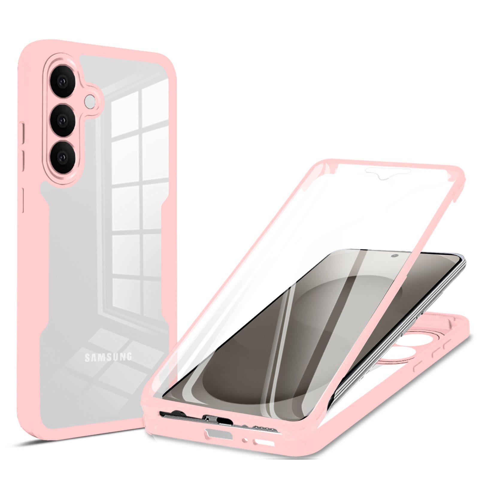 betterfon Handyhülle für Samsung Galaxy S26+ 2-teiliges 360° TPU Schutzcase mit Dispayfolie, Vollschutz Case mit integriertem Displayschutz und klarer Sicht