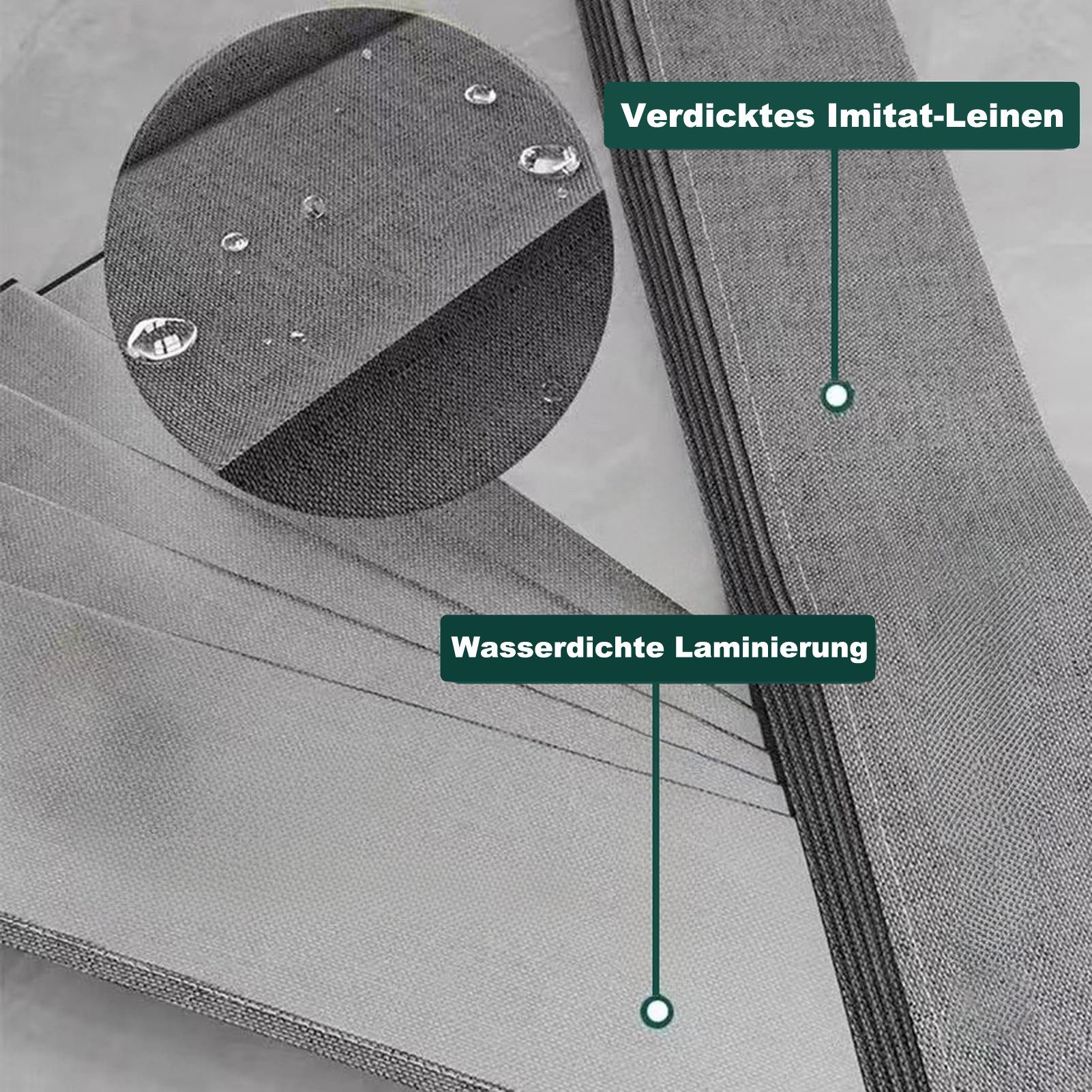 Diwzbyn Duschvorhang Wasserdichter Magnet-Falt-Duschvorhang, Verdickter Leinenoptik-Vorhang Breite 100 cm (1-tlg), Ideal für Badezimmer, Türrahmen, Schlafzimmer und als Raumteiler