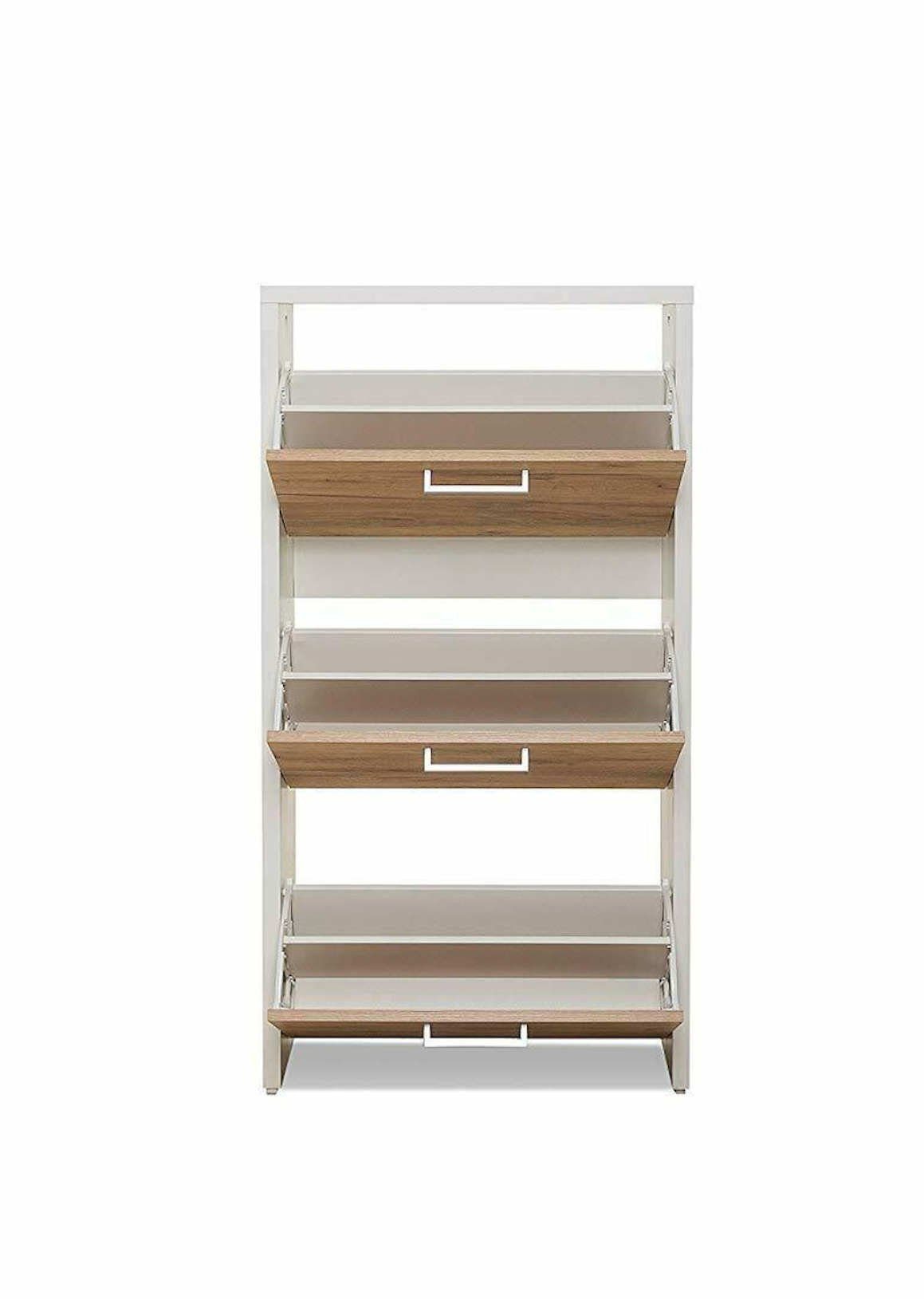 moebel-dich-auf Schuhkipper FULDA 1 (Schuhschrank Schuhregal Schrank Garderobe), mit Doppelwalze