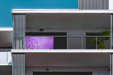MuchoWow Balkonsichtschutz Lavendel - Nahaufnahme - Blumen - Lila (1-St) Balkonbanner, Sichtschutz für den Balkon, Robustes und wetterfest