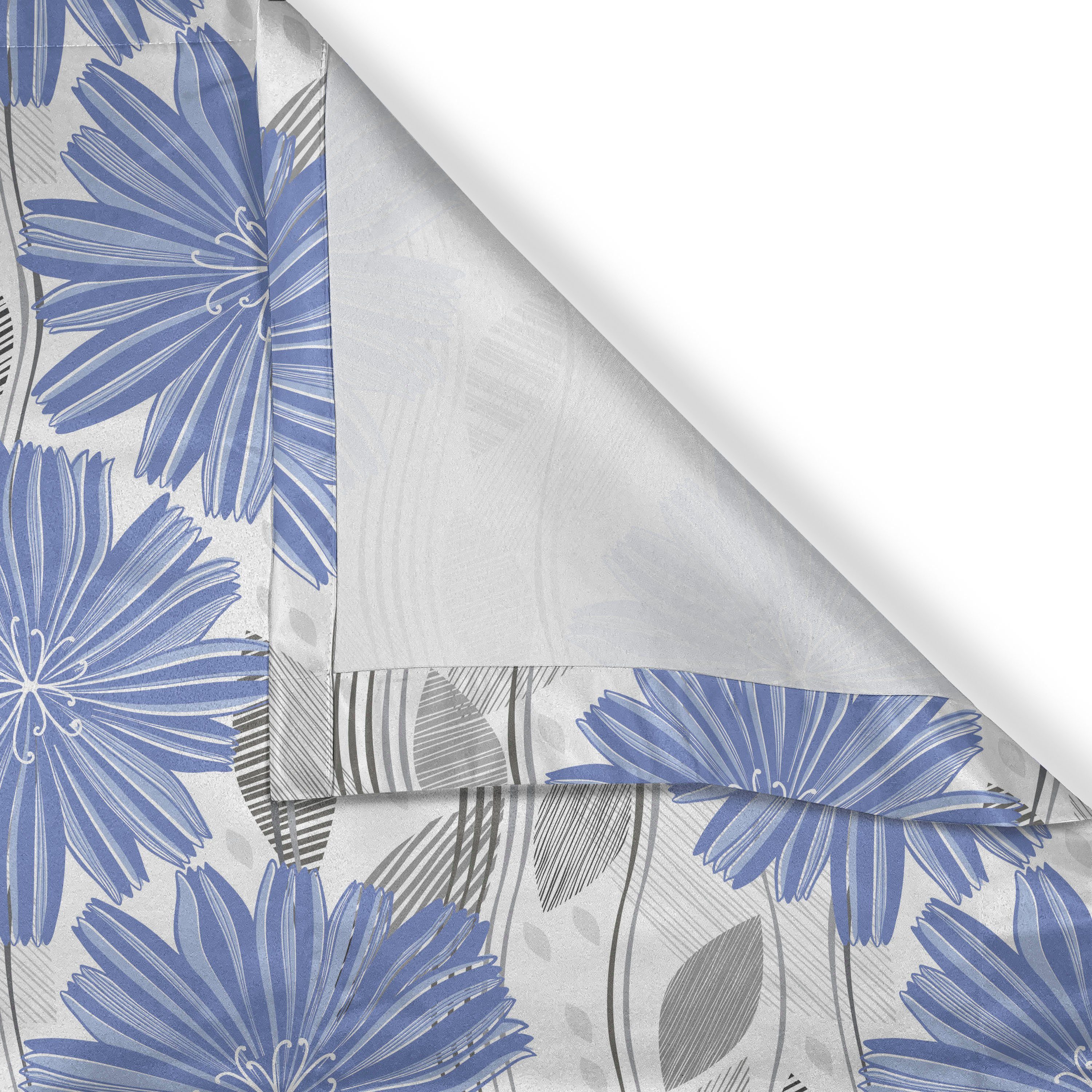 Blau Blossom Grau für Cornflower Dekorative Schlafzimmer 2-Panel-Fenstervorhänge Gardine Abakuhaus, Wohnzimmer,