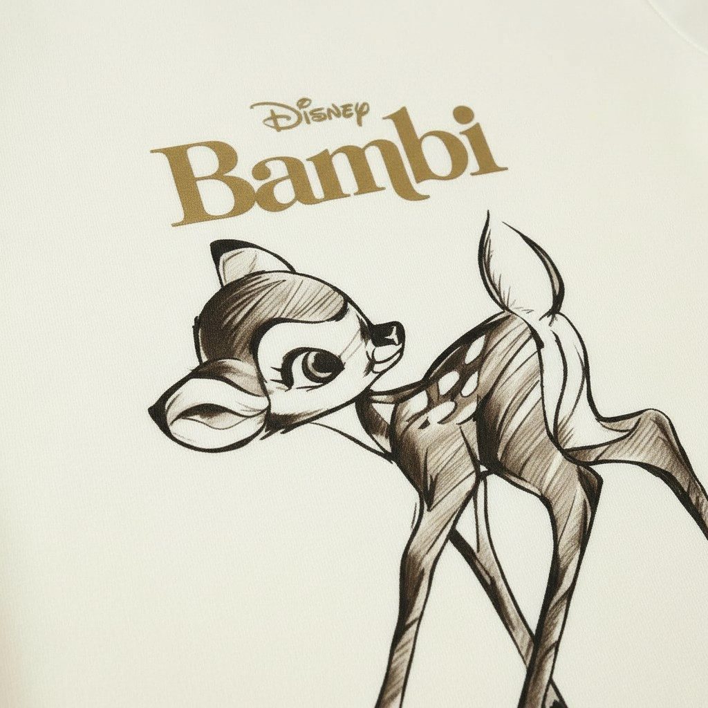 Disney Nachthemd Bambi Damen Jersey Schlafshirt aus Baumwolle Gr. S - XL