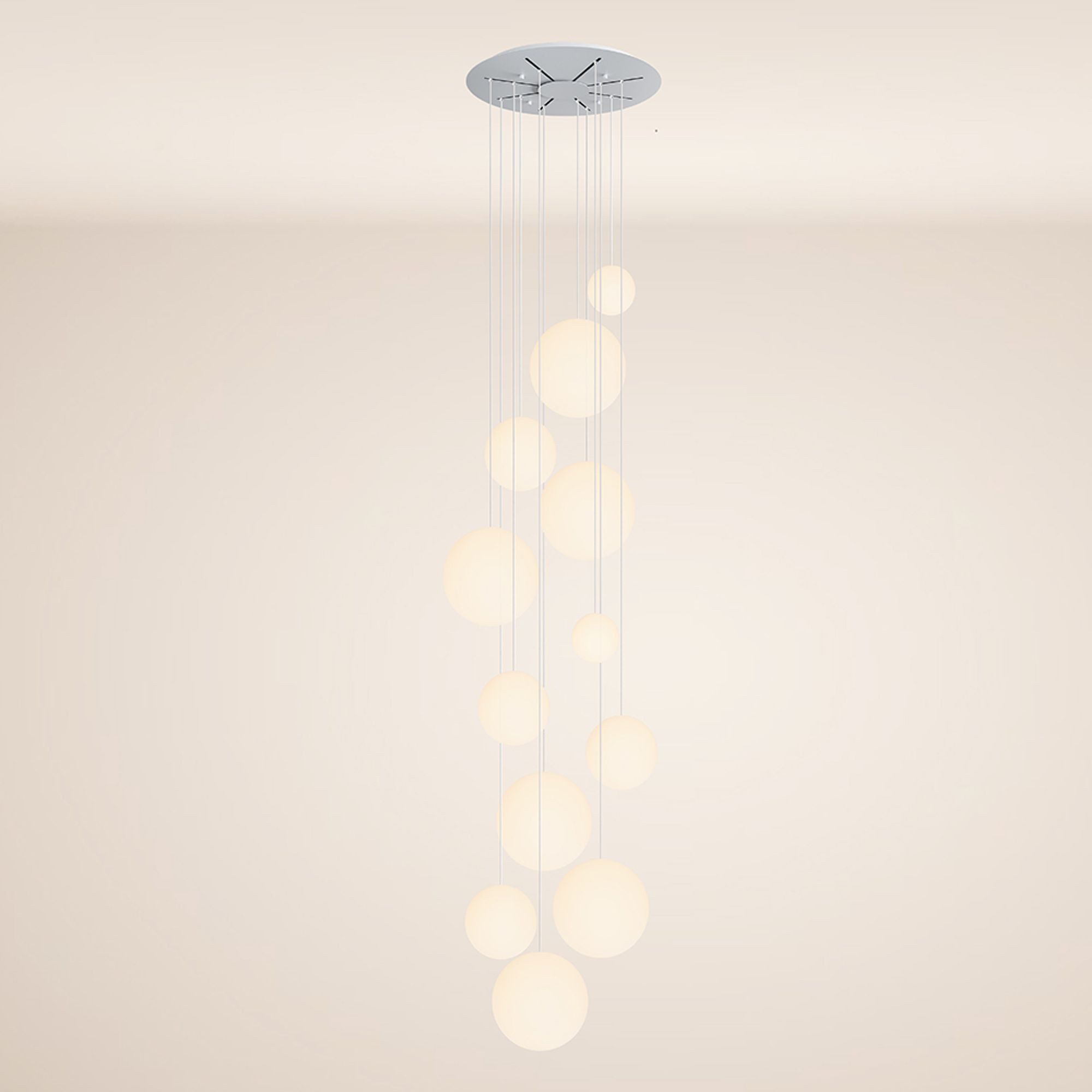 s.luce Pendelleuchte Orb Galerieleuchte 12-flammig Modular