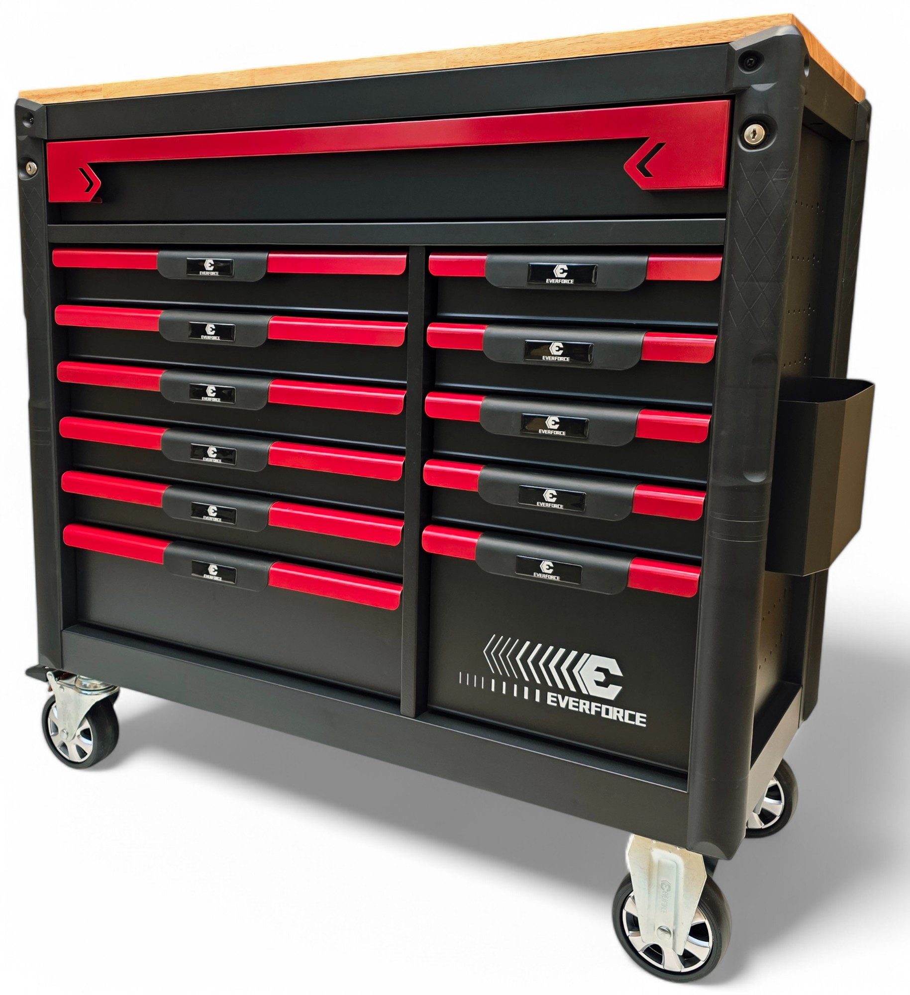 DeTec. Werkstattwagen Heavy Duty mit Holzplatte 12 Schubladen 11 befüllt We günstig online kaufen