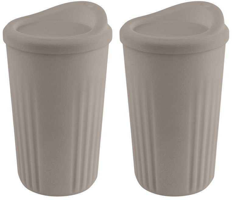 APS Becher TO GO, Kunststoff, 8,5 ml, 2-teilig 400 mokka Inhalt Ø cm