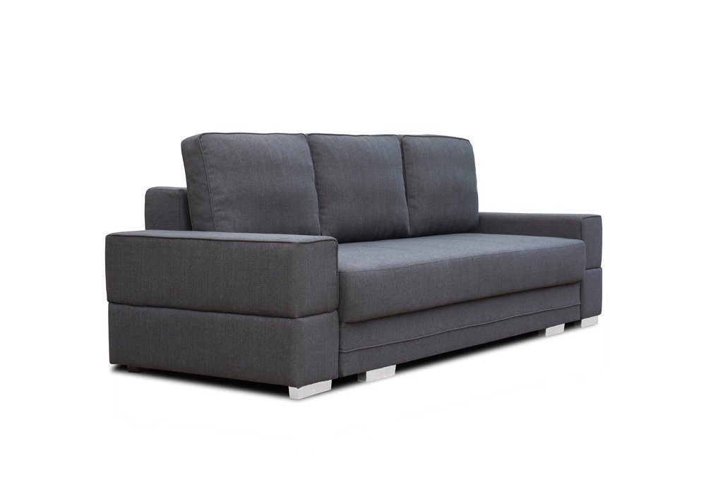 Siblo 3-Sitzer Minimalistisches Melania Schlaffunktion Graphit mit Sofa Dreisitzer