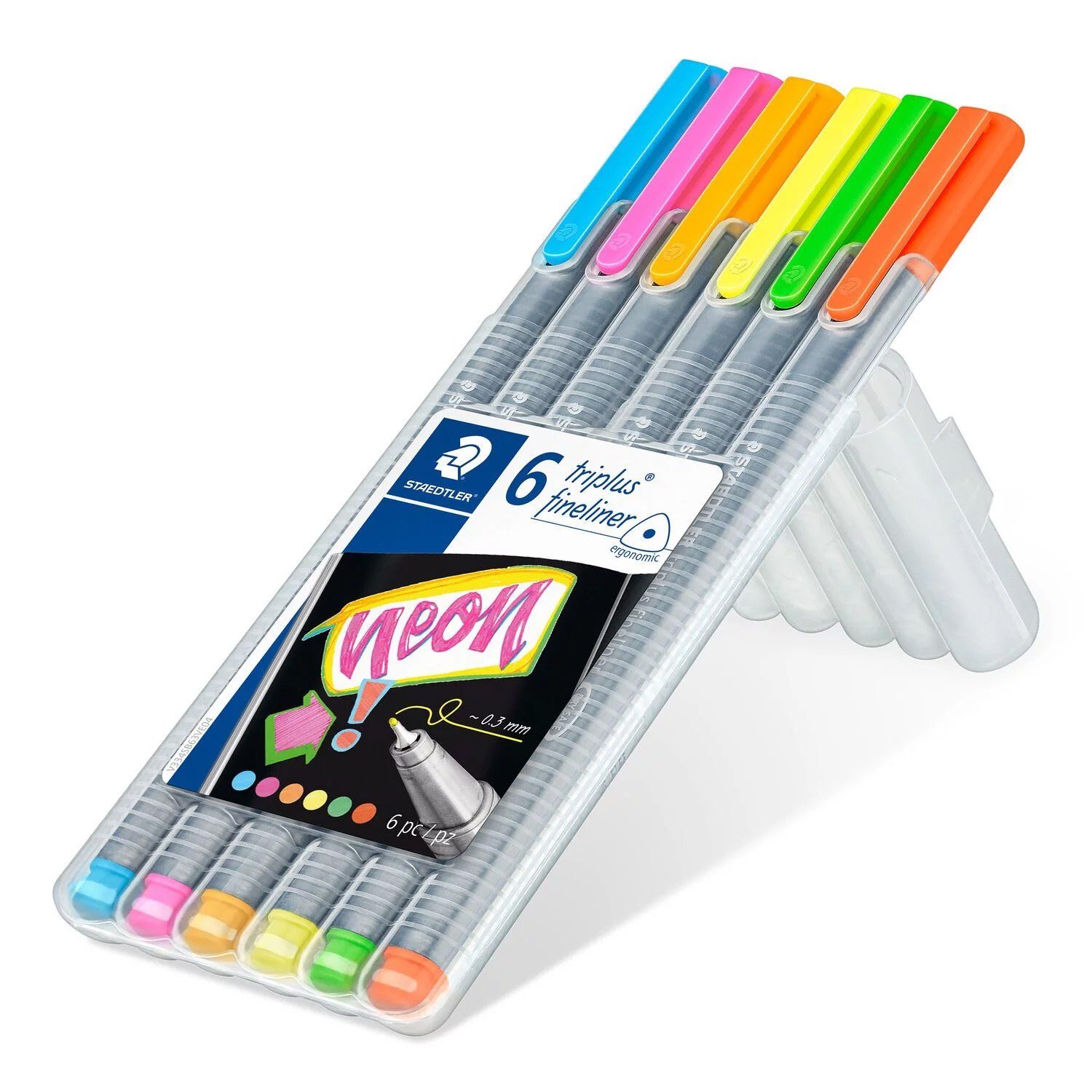 STAEDTLER Fineliner Fineliner triplus neon 334SB6CS3