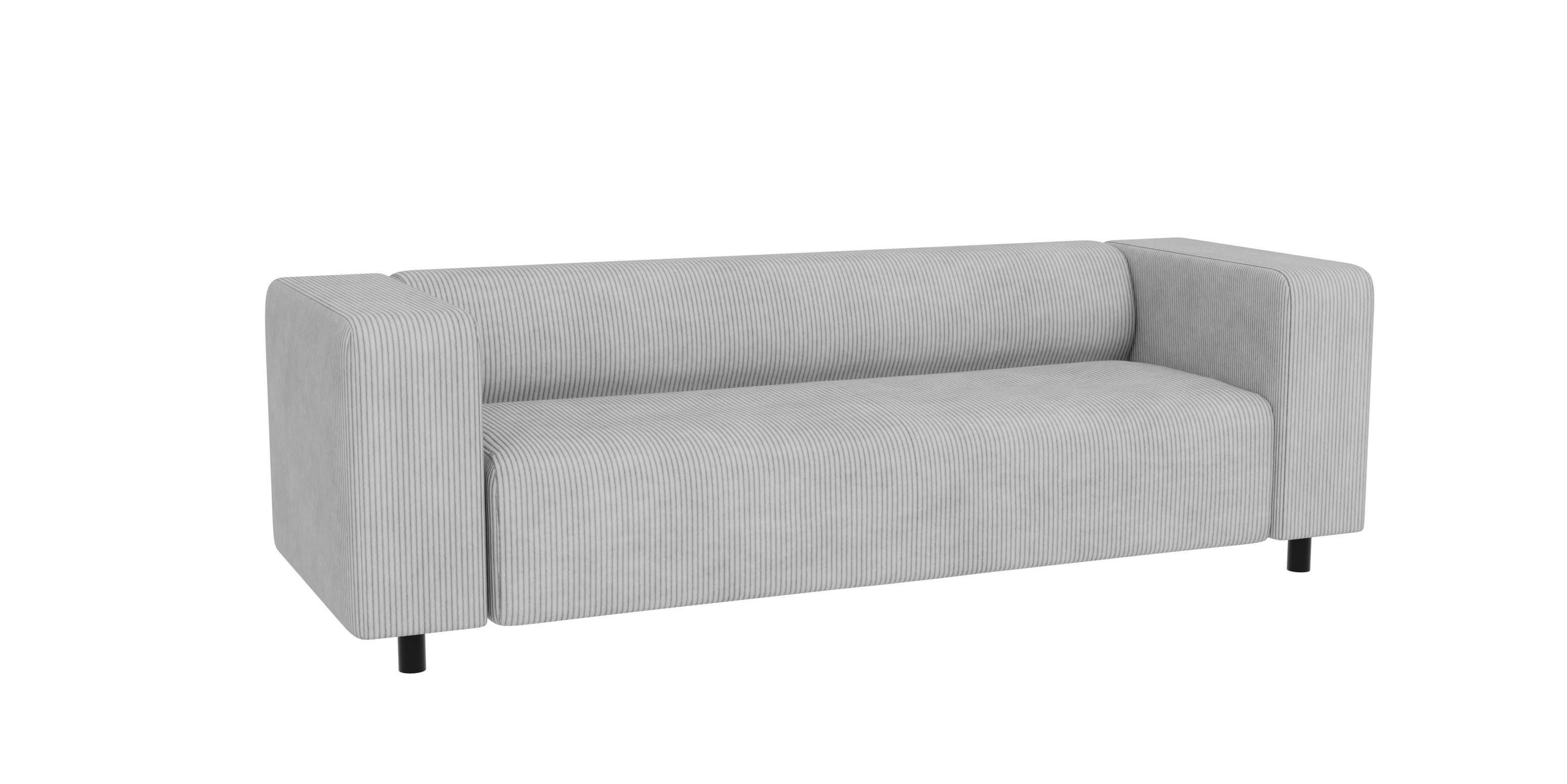 S-Style Möbel 3-Sitzer Sofa Gustav aus Cord-Stoff mit bequemem Sitz, mit We günstig online kaufen