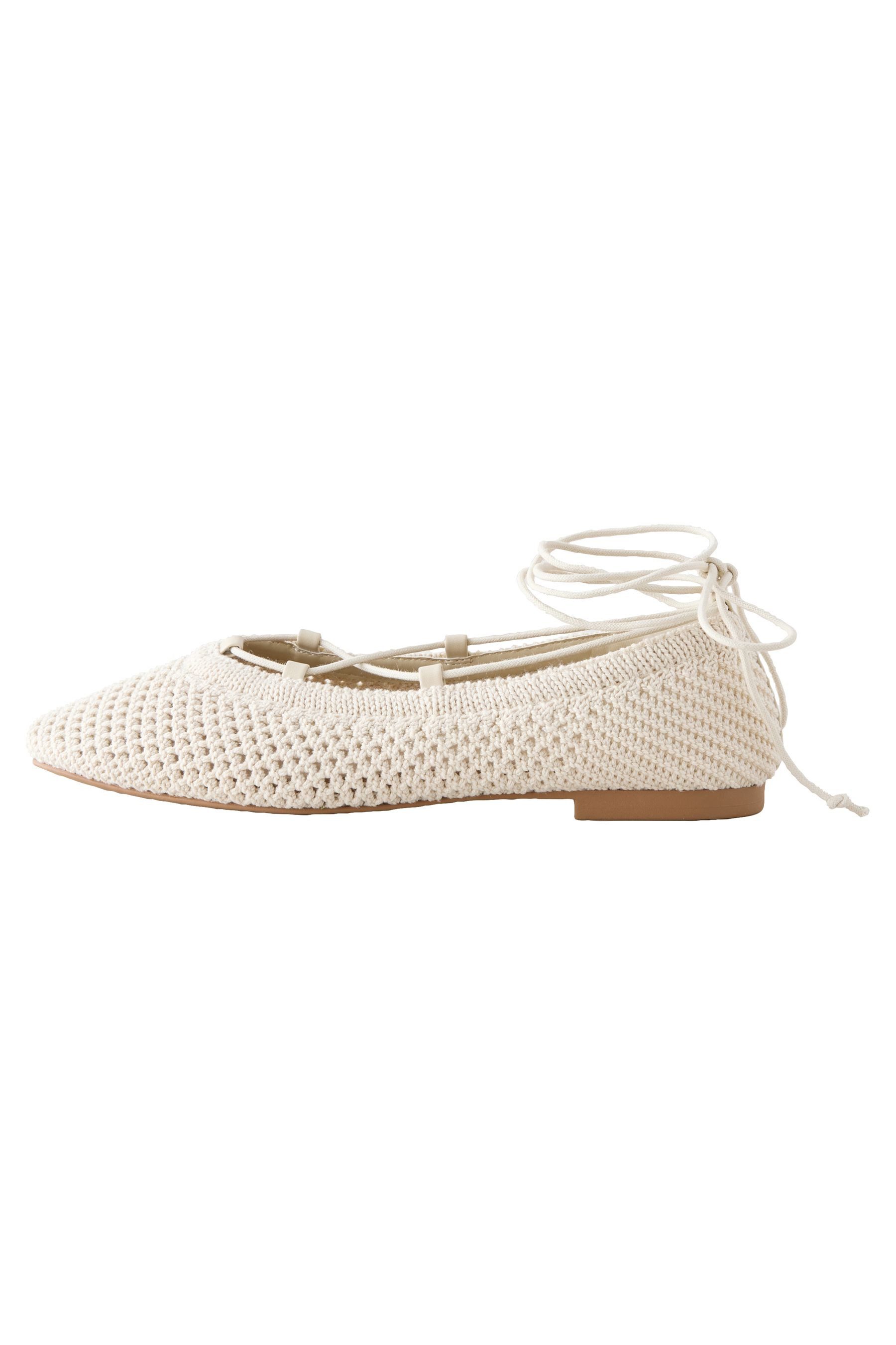 Forever Comfort® Ghillie-Schuhe mit Häkeldetails Ballerina